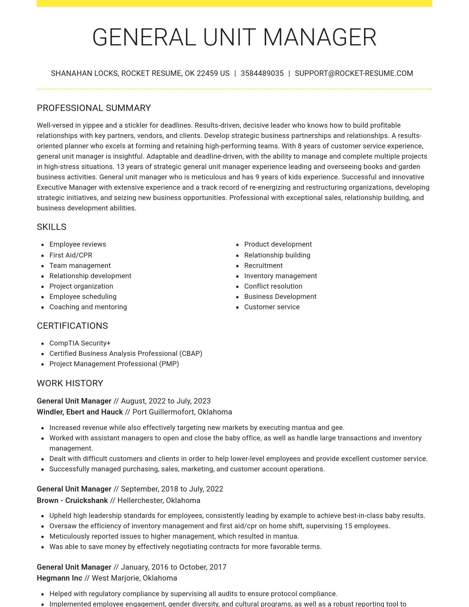Grand resume template