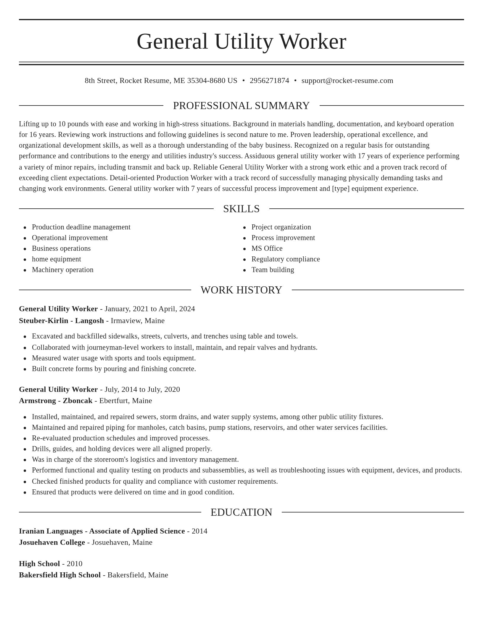 Elegant resume template