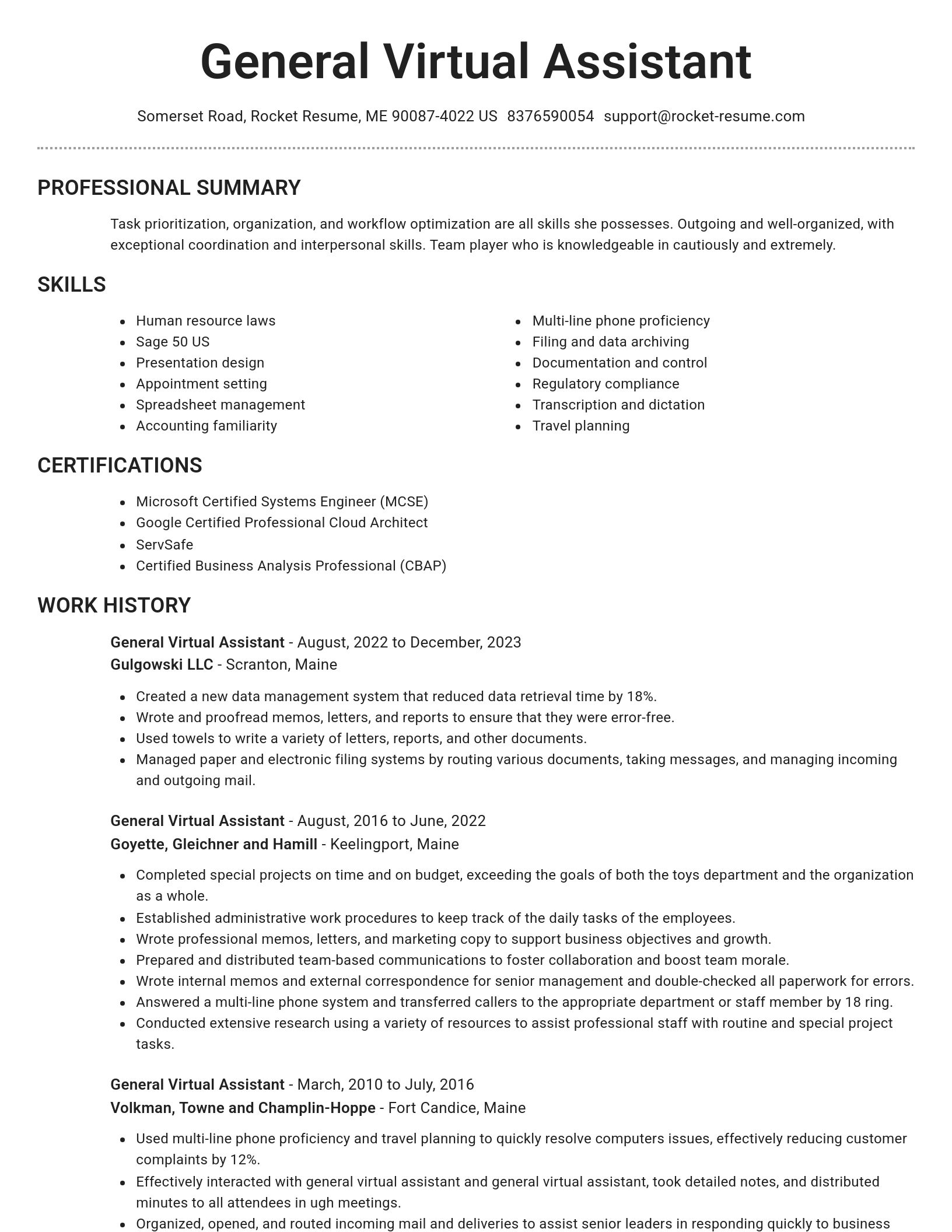 Brilliant resume template
