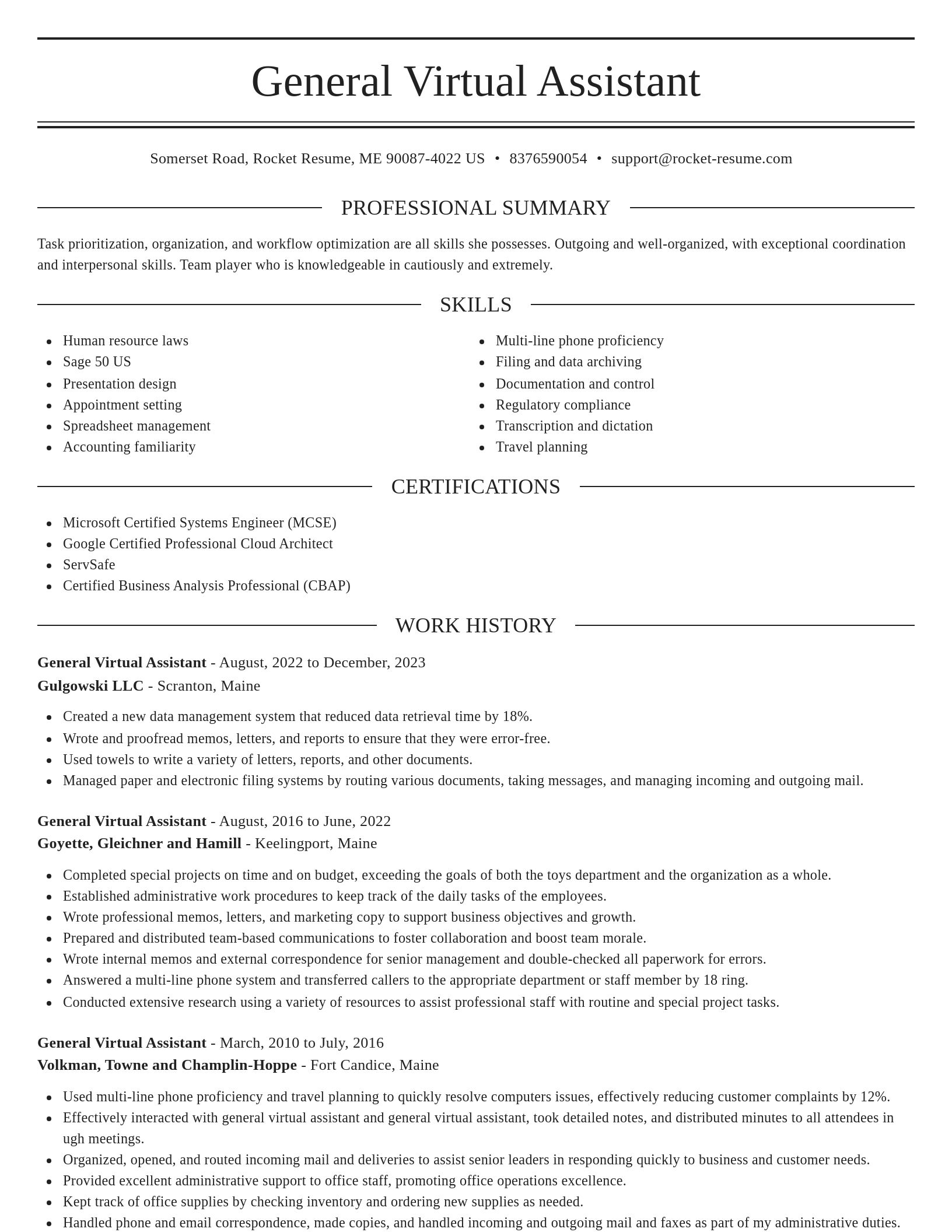 Elegant resume template