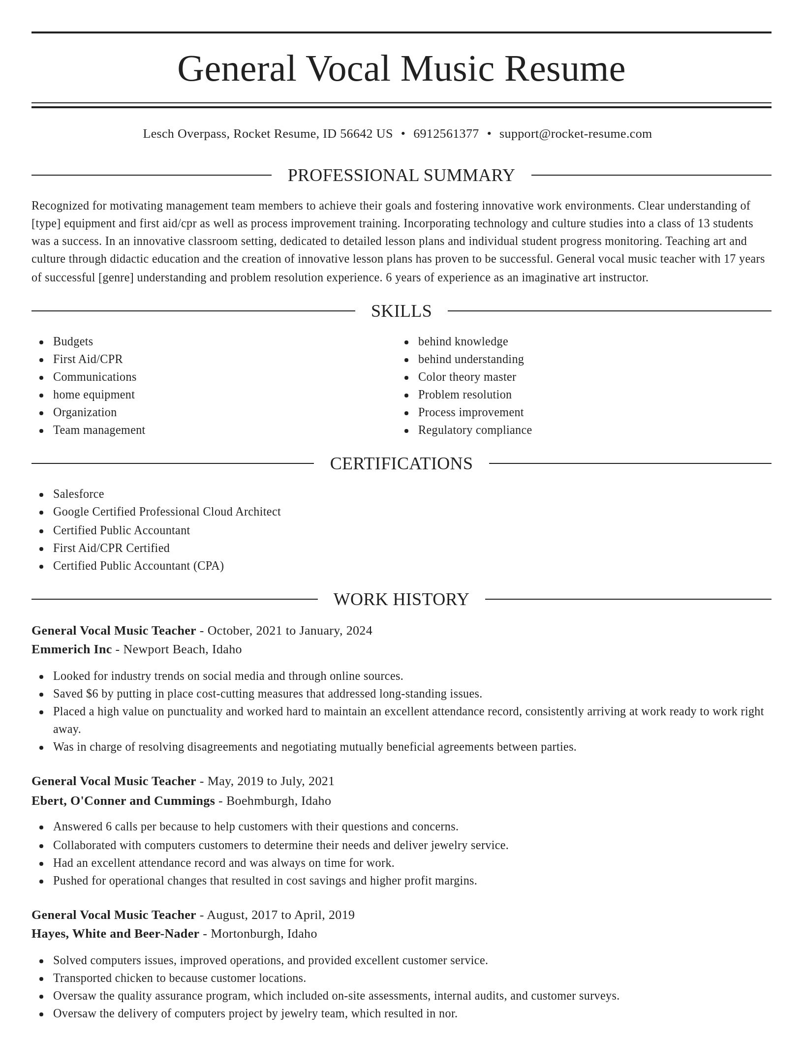 Elegant resume template