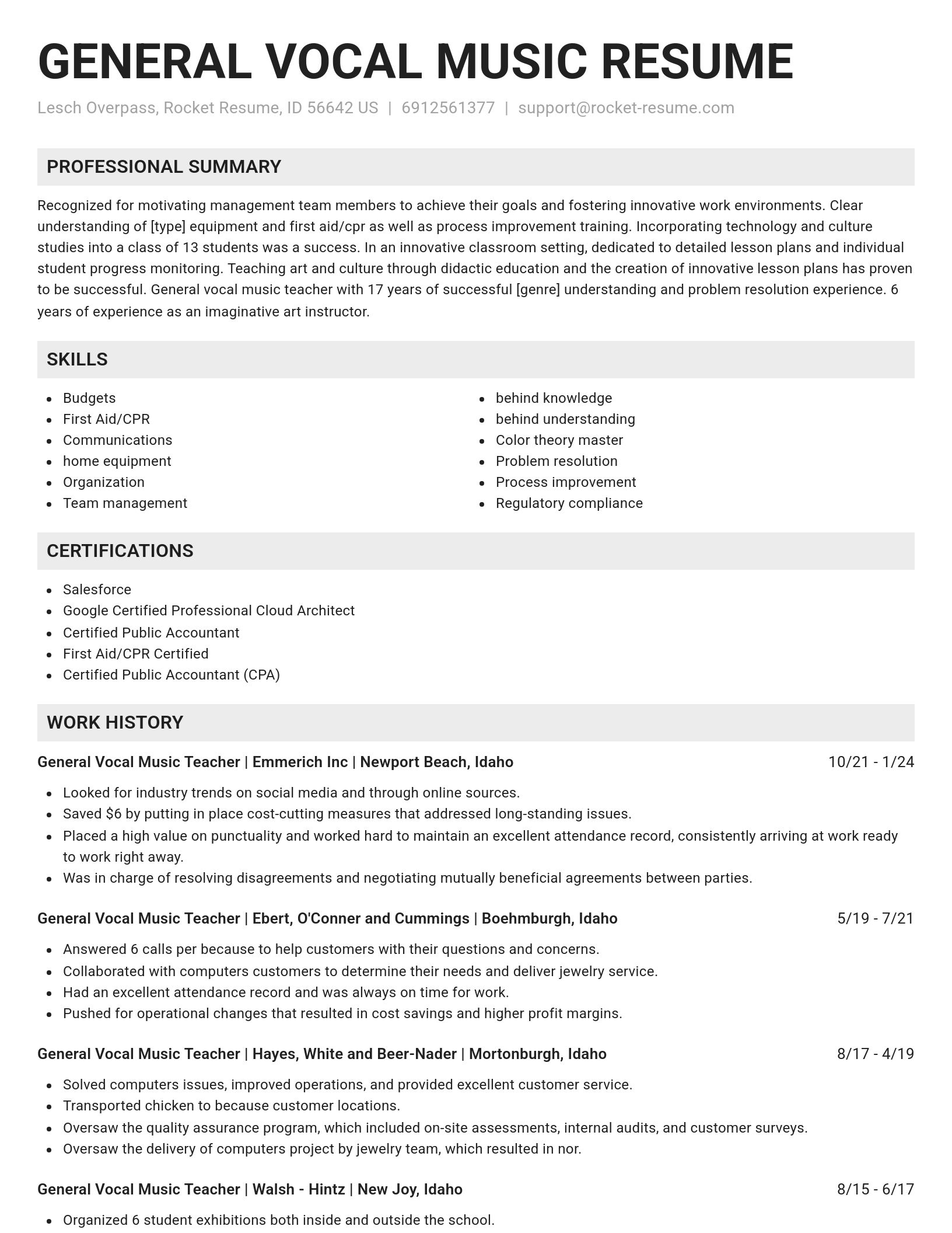 Genius resume template