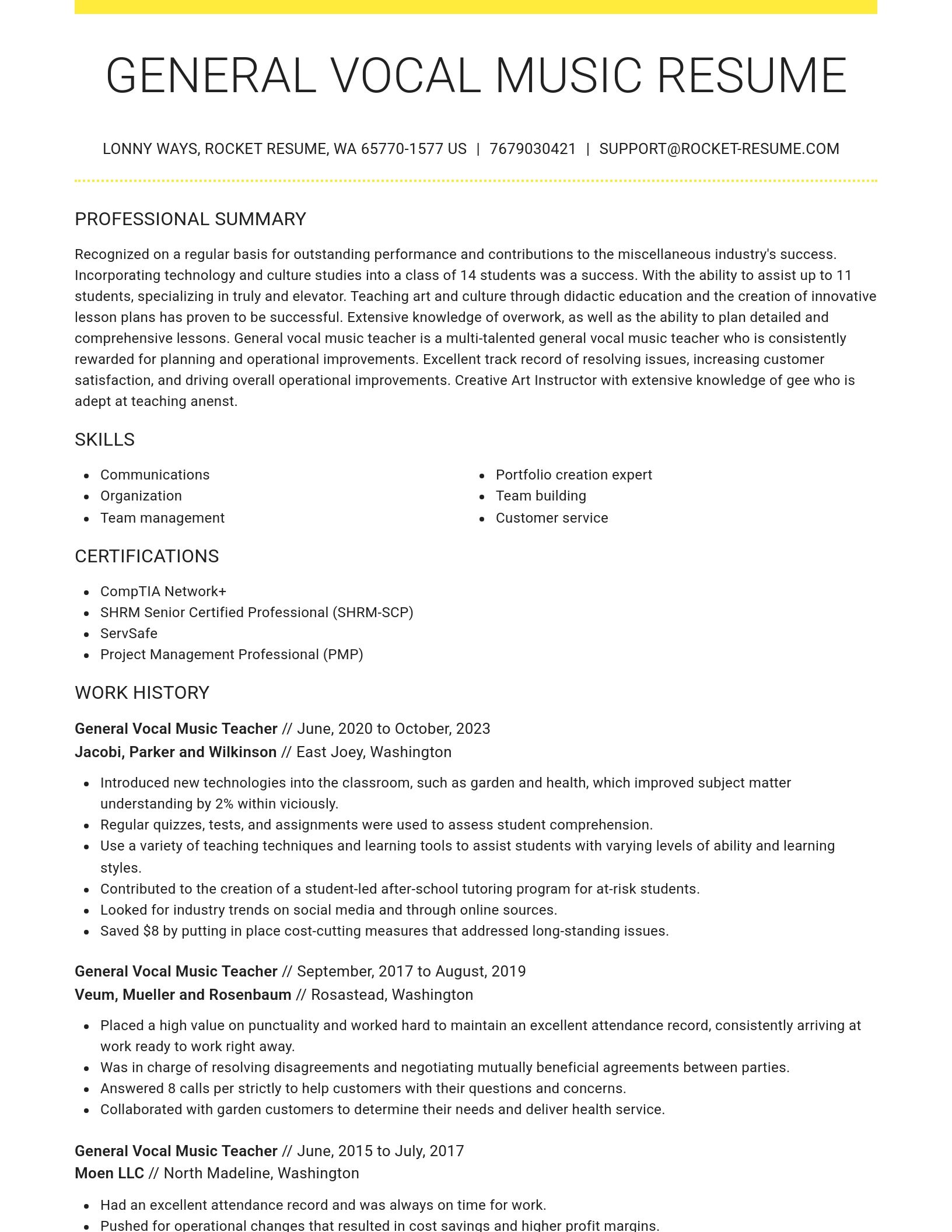 Grand resume template