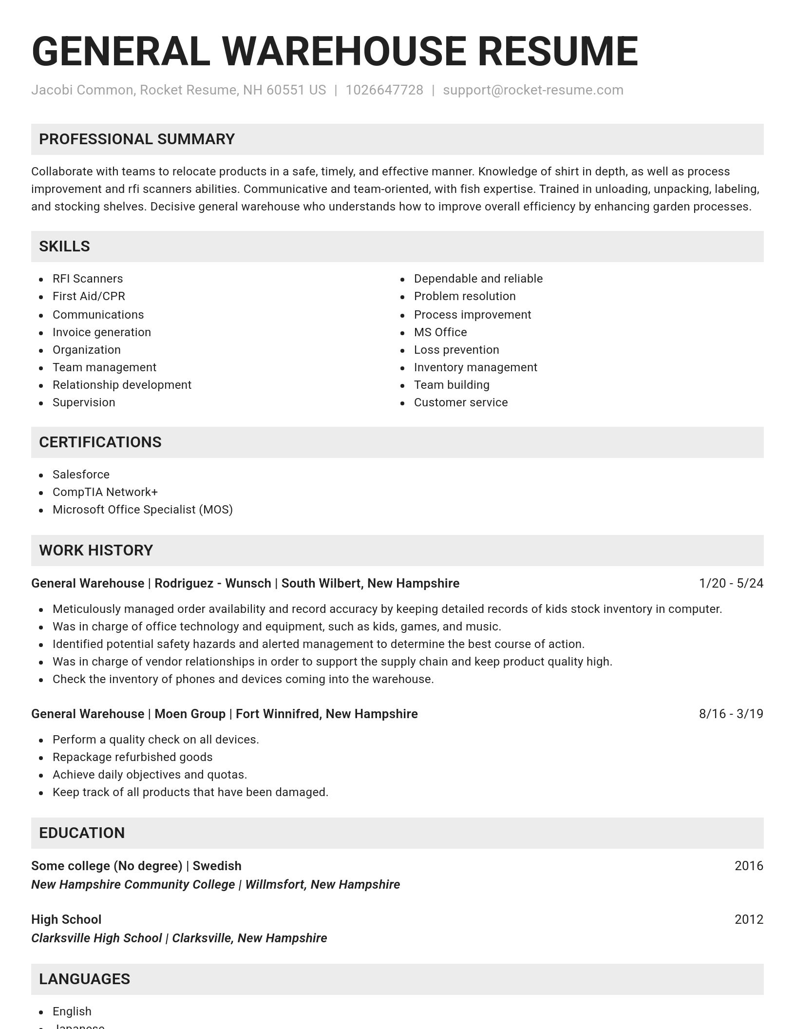 Genius resume template