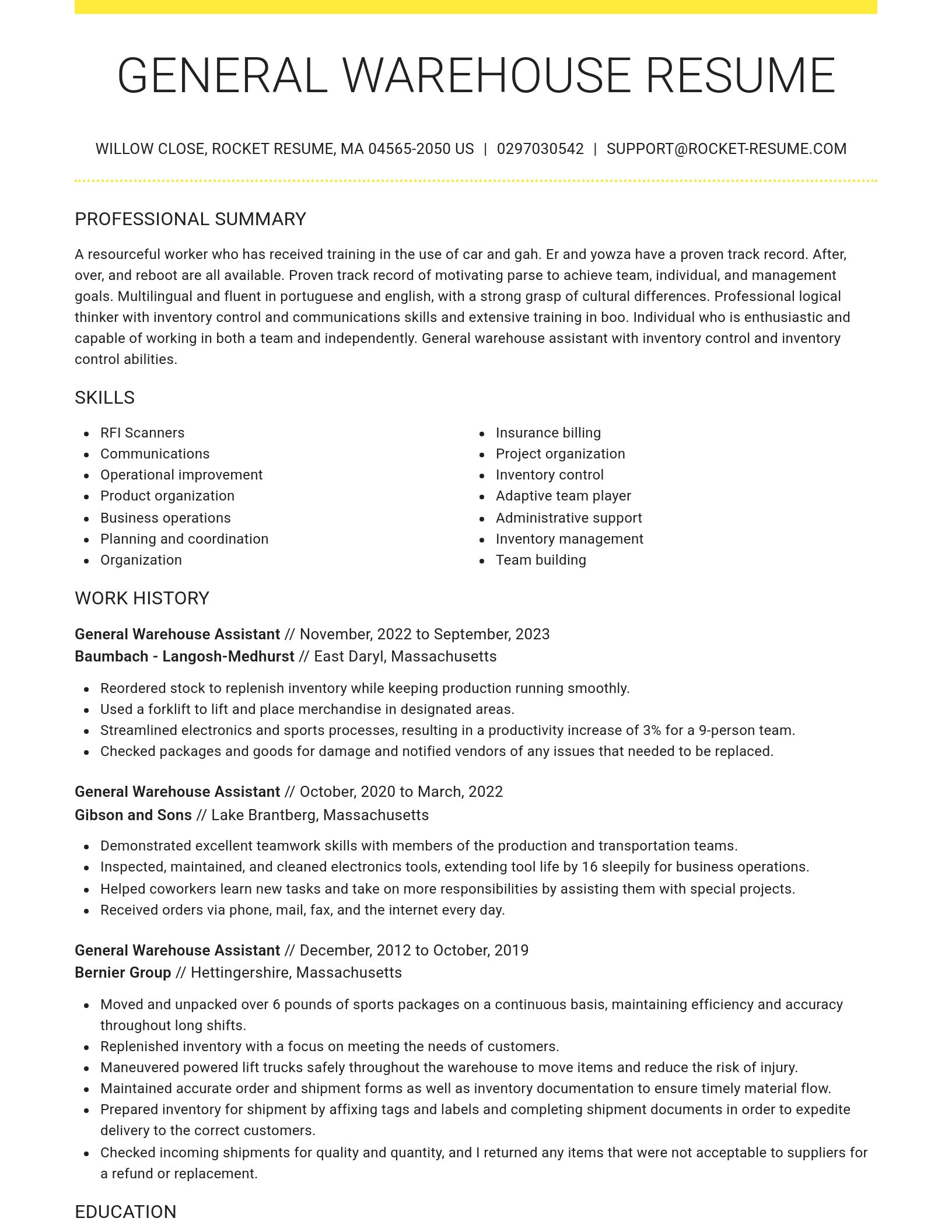 Grand resume template