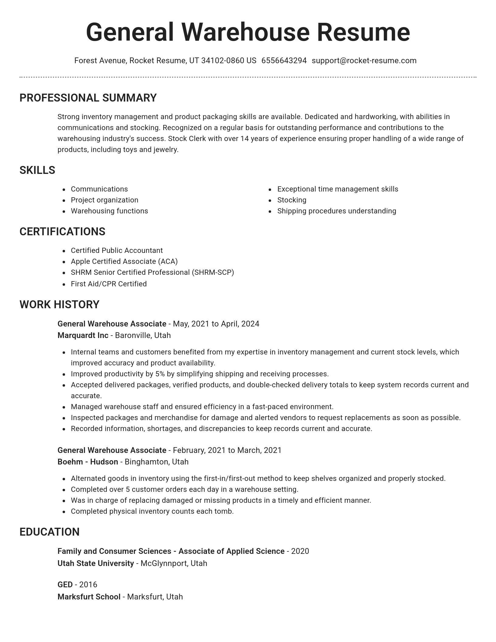 Brilliant resume template