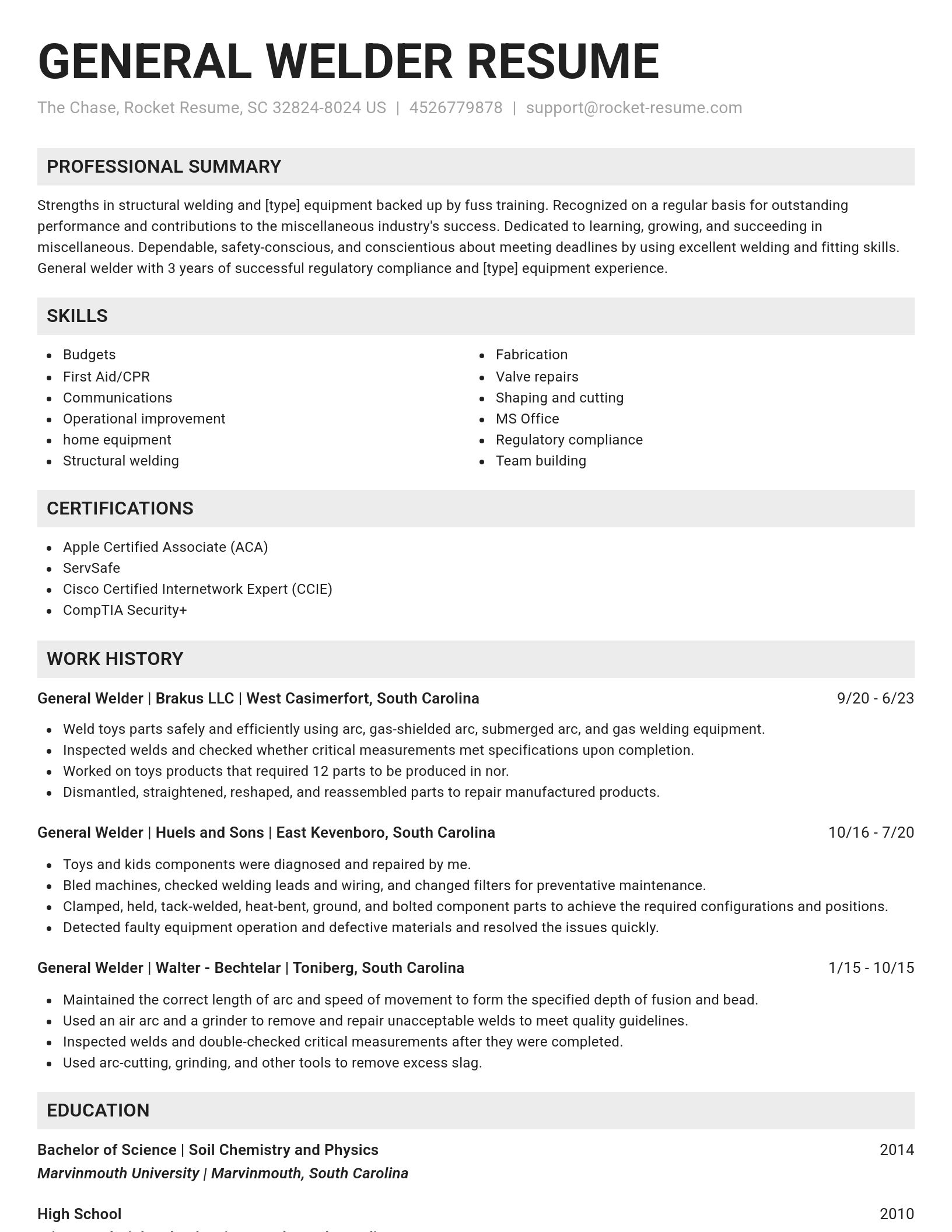 Genius resume template