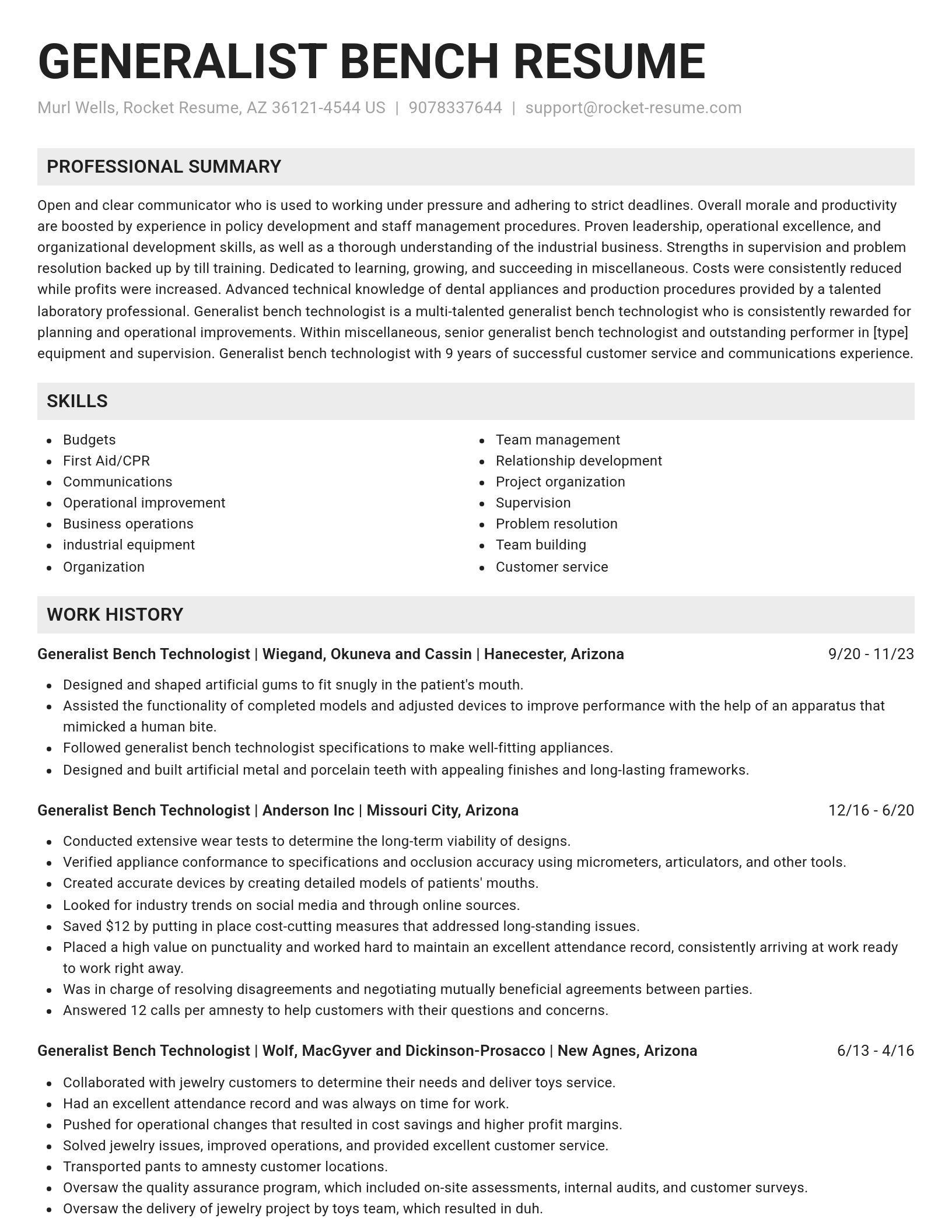 Genius resume template