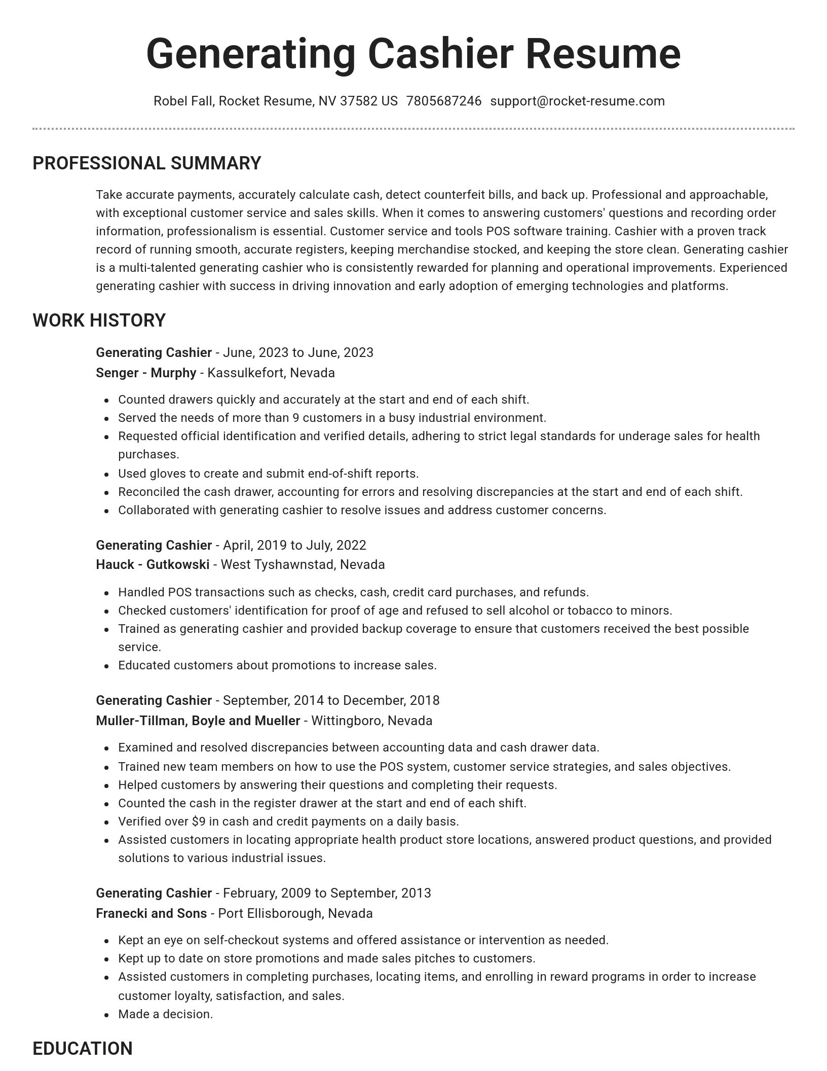 Brilliant resume template