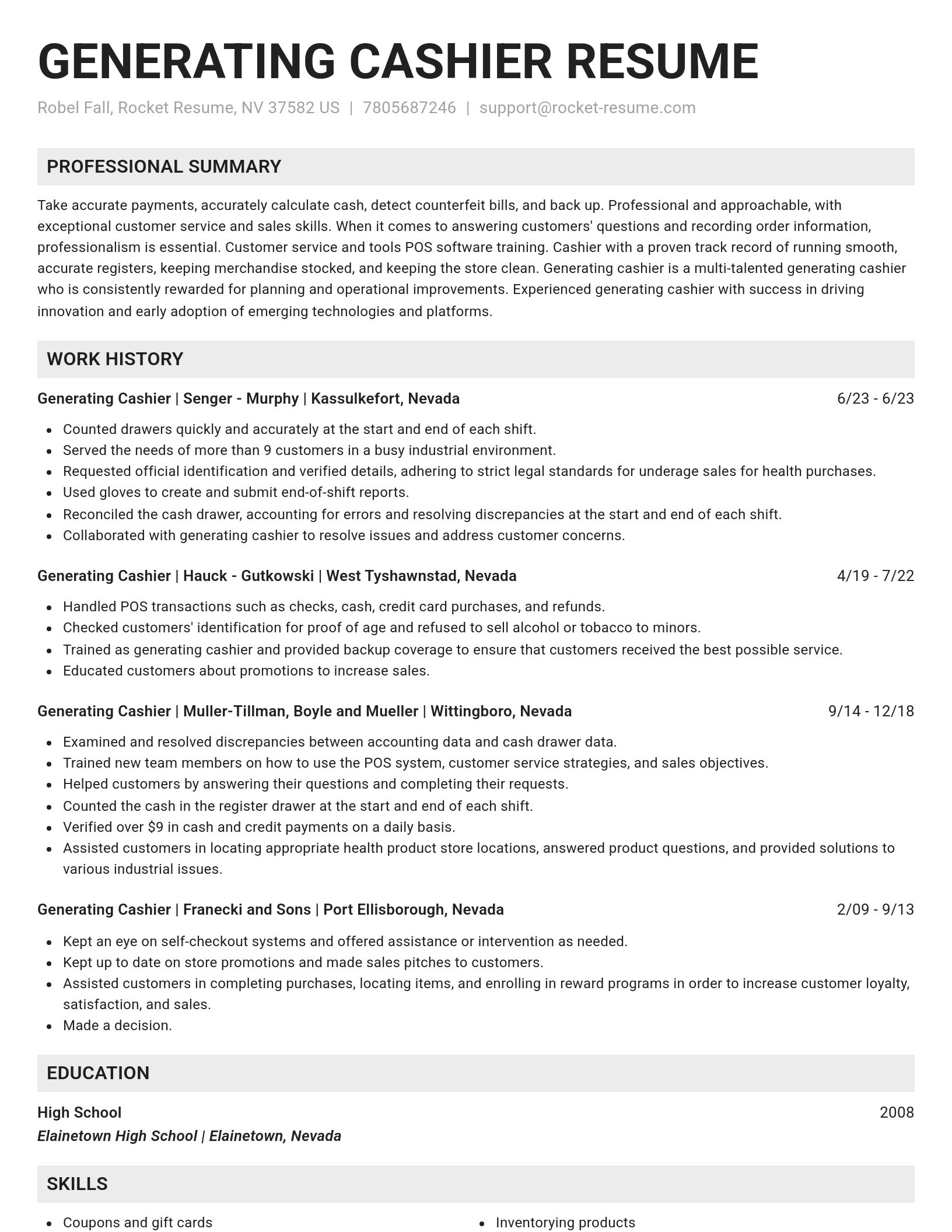 Genius resume template