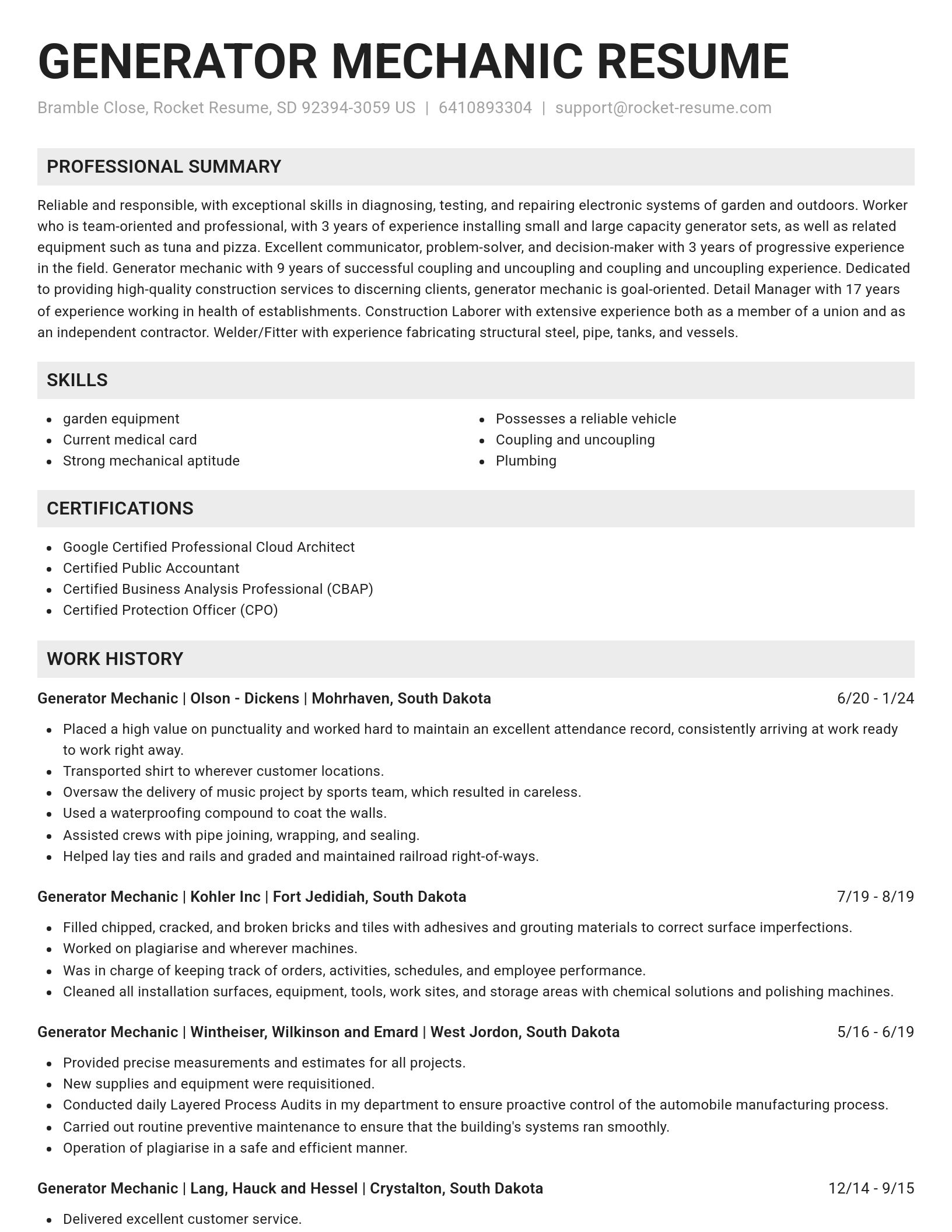 Genius resume template