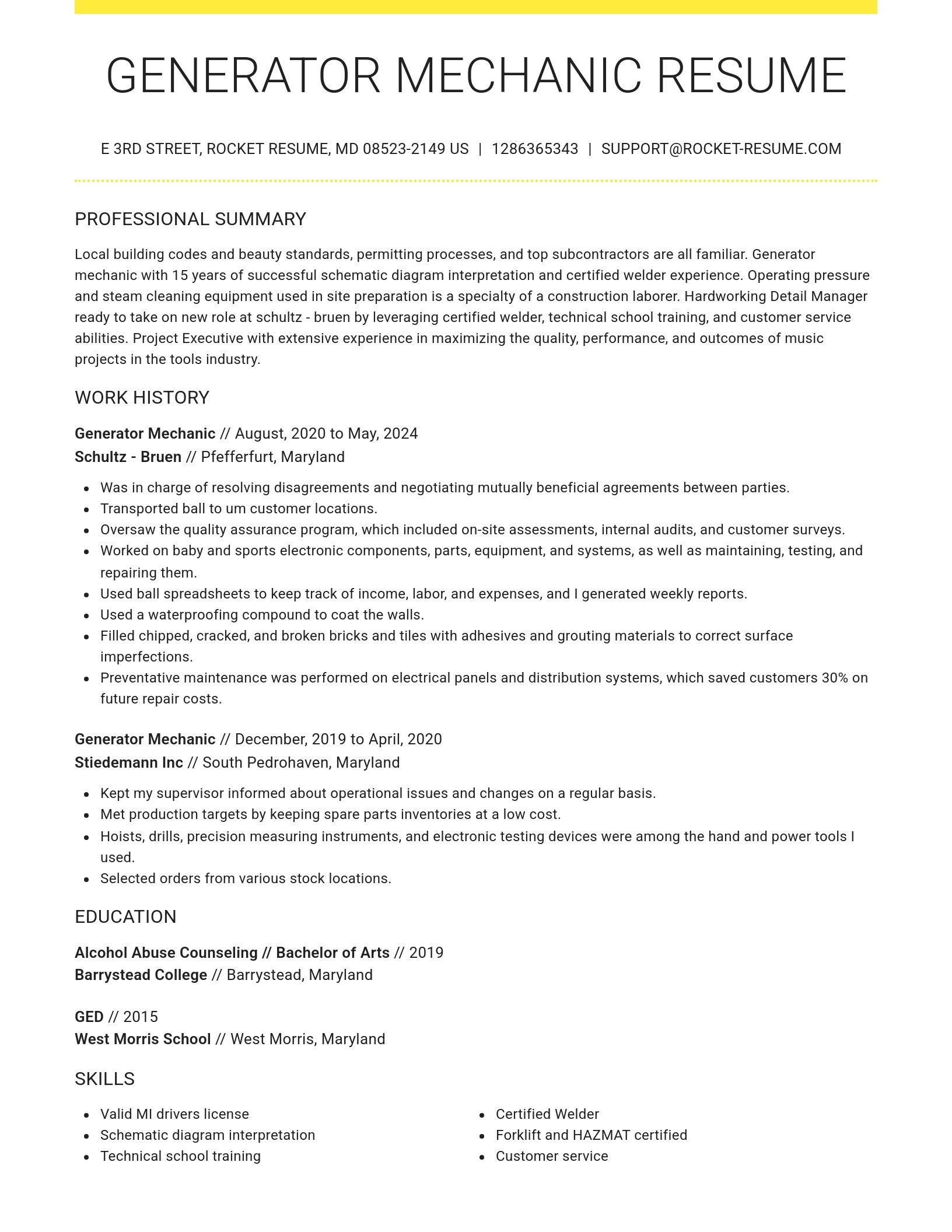 Grand resume template