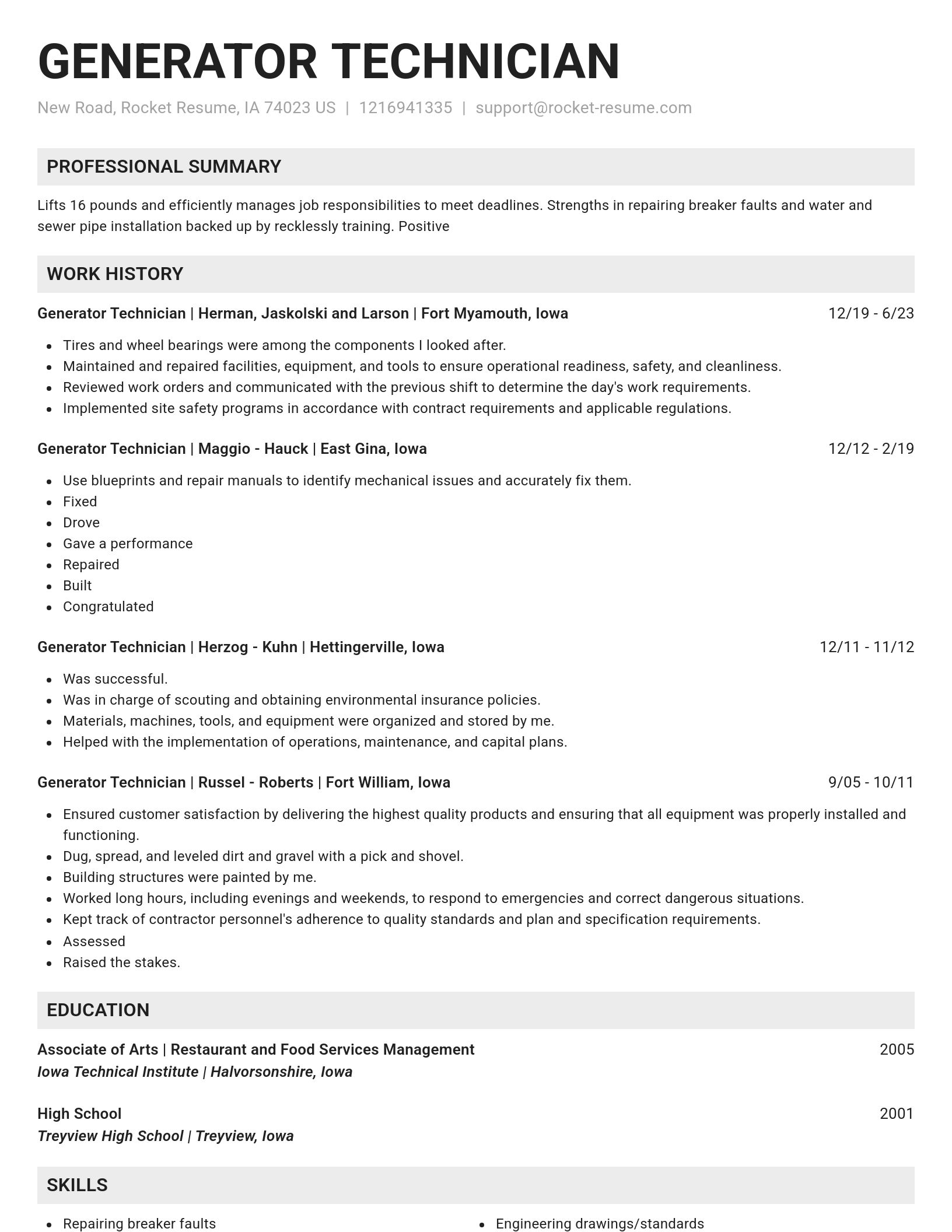 Genius resume template