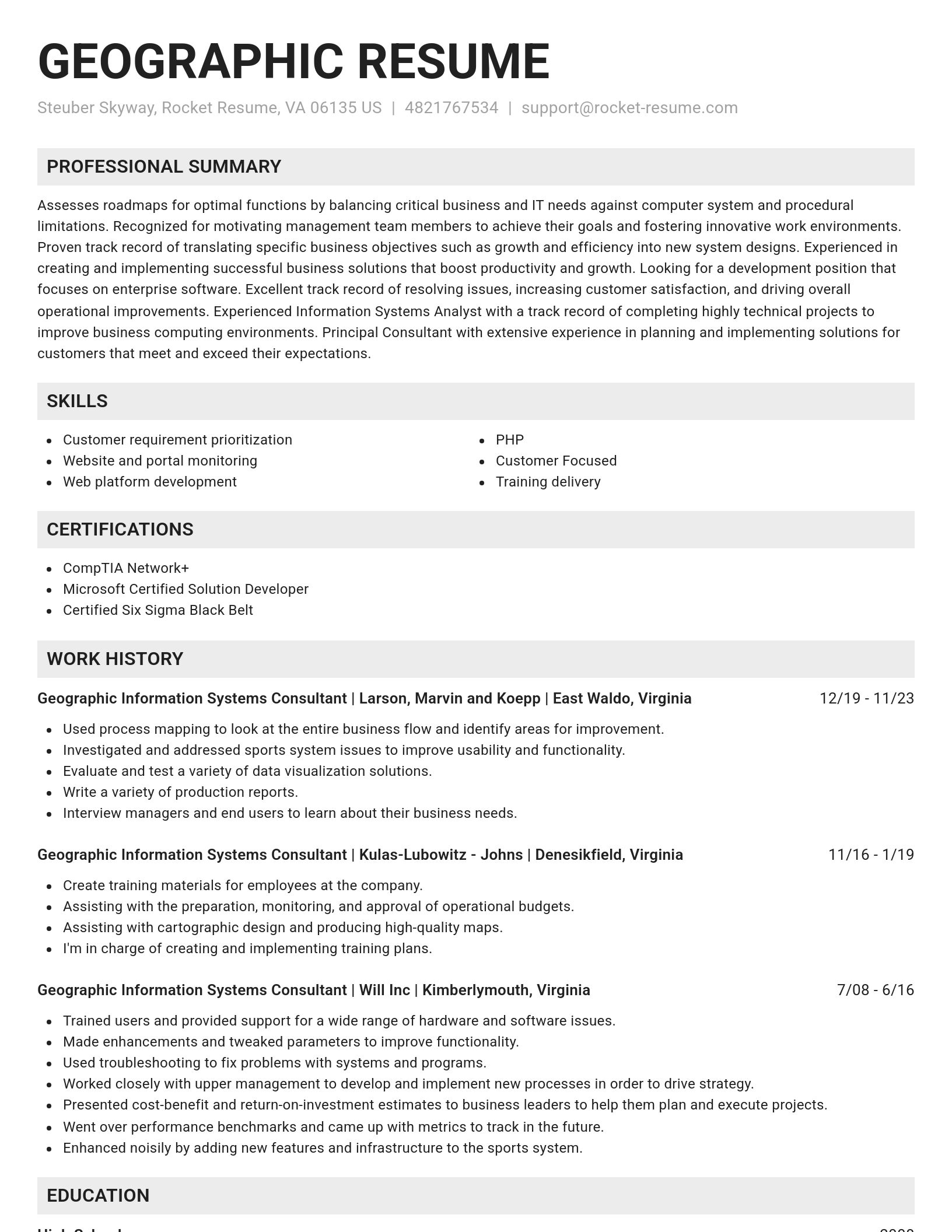 Genius resume template