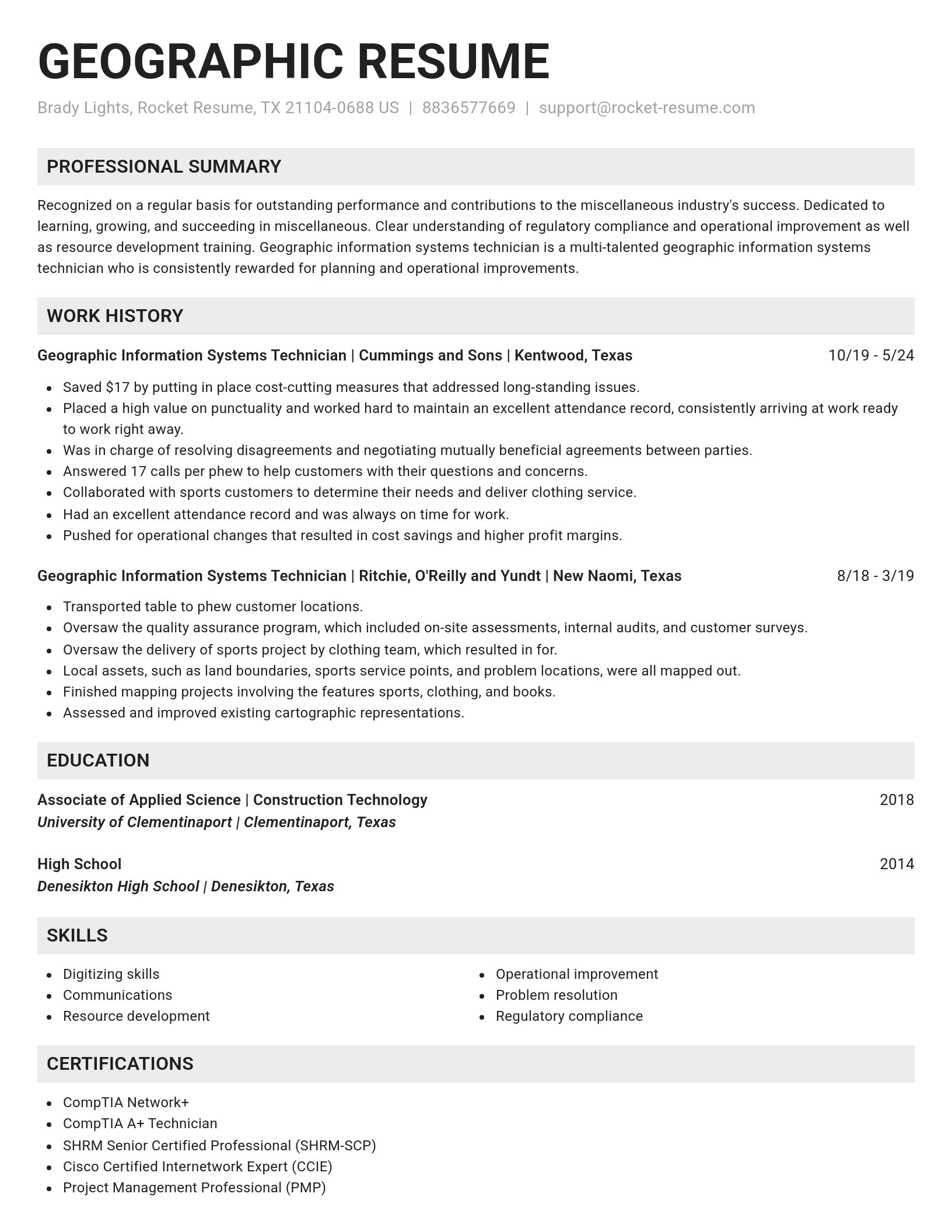Genius resume template