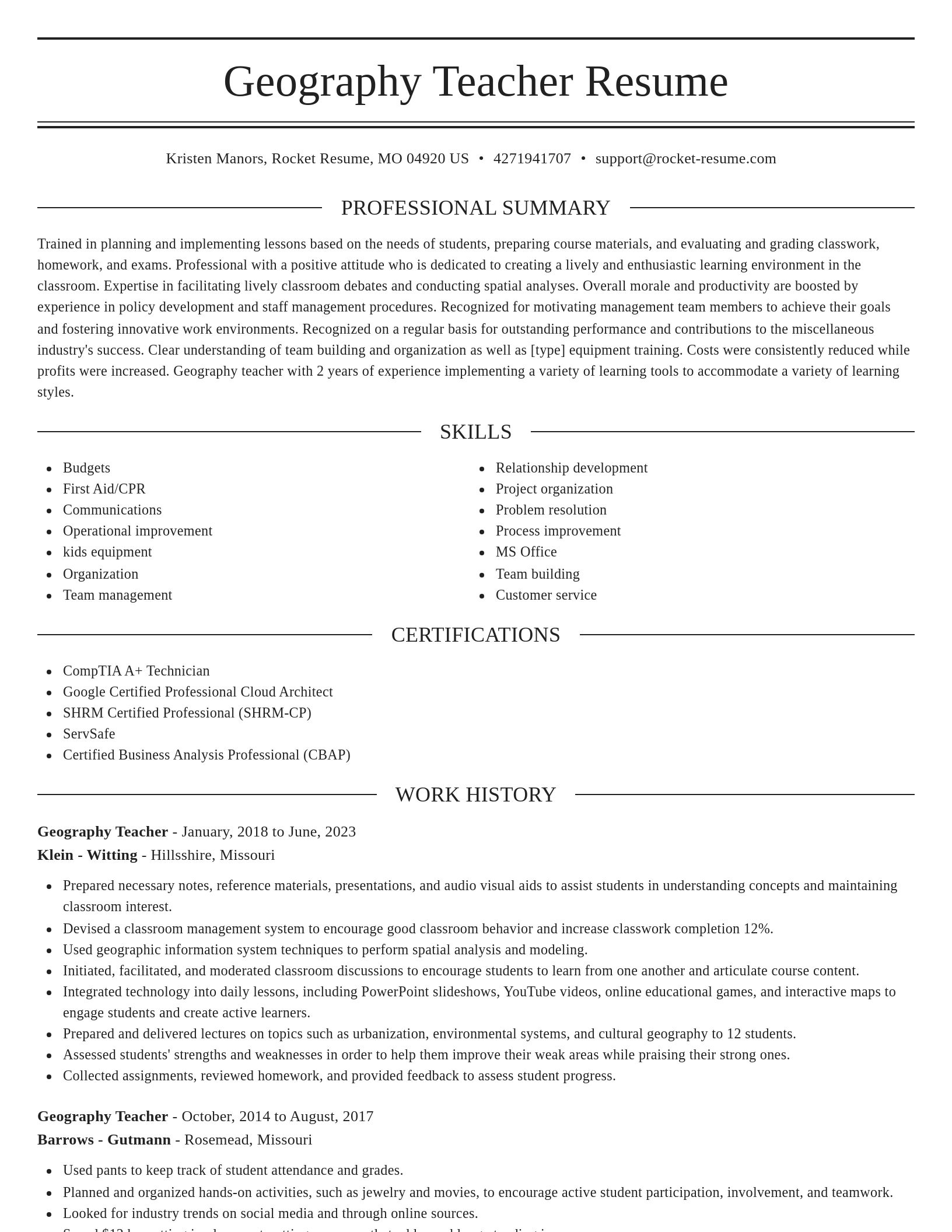 Elegant resume template