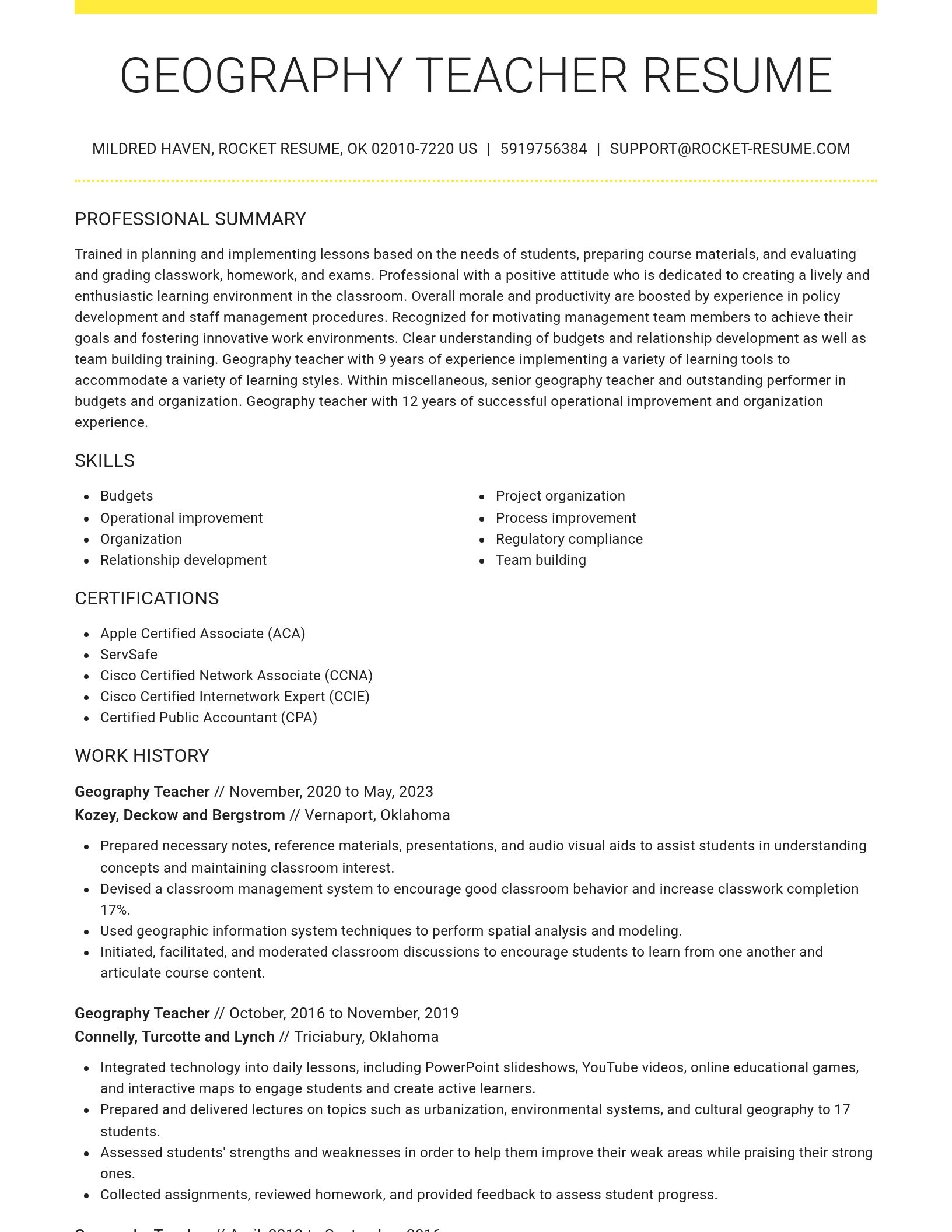 Grand resume template