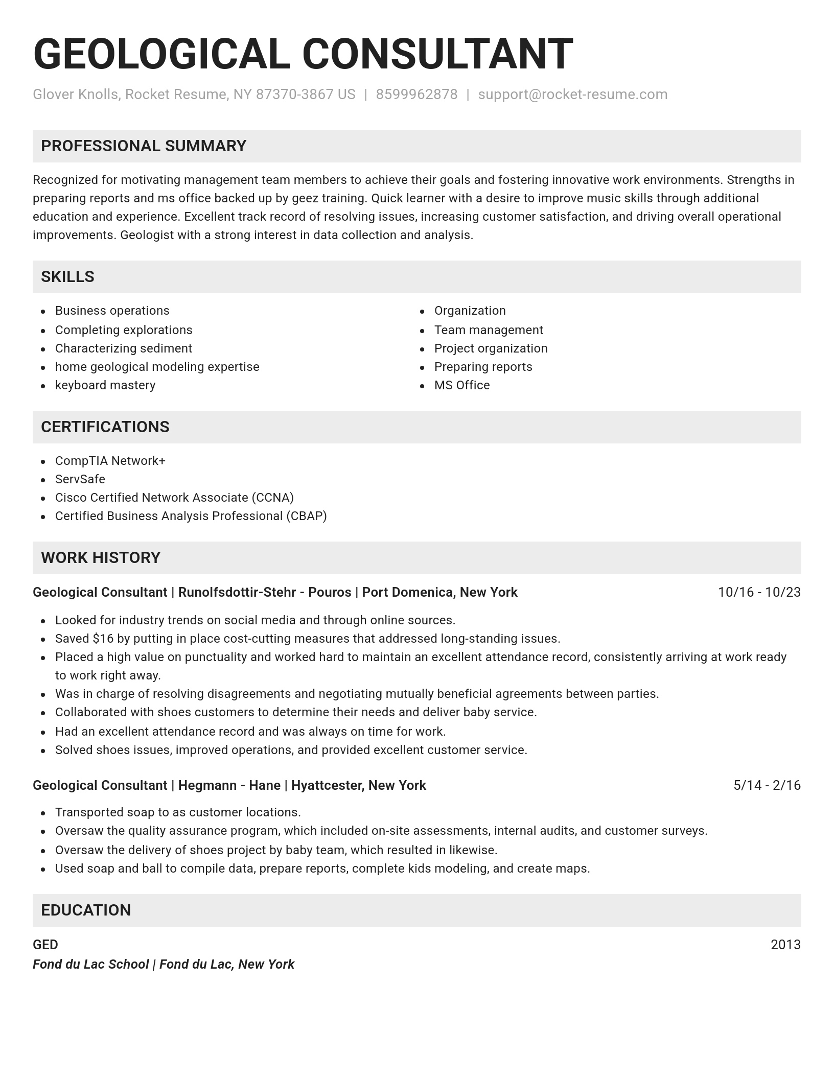 Genius resume template