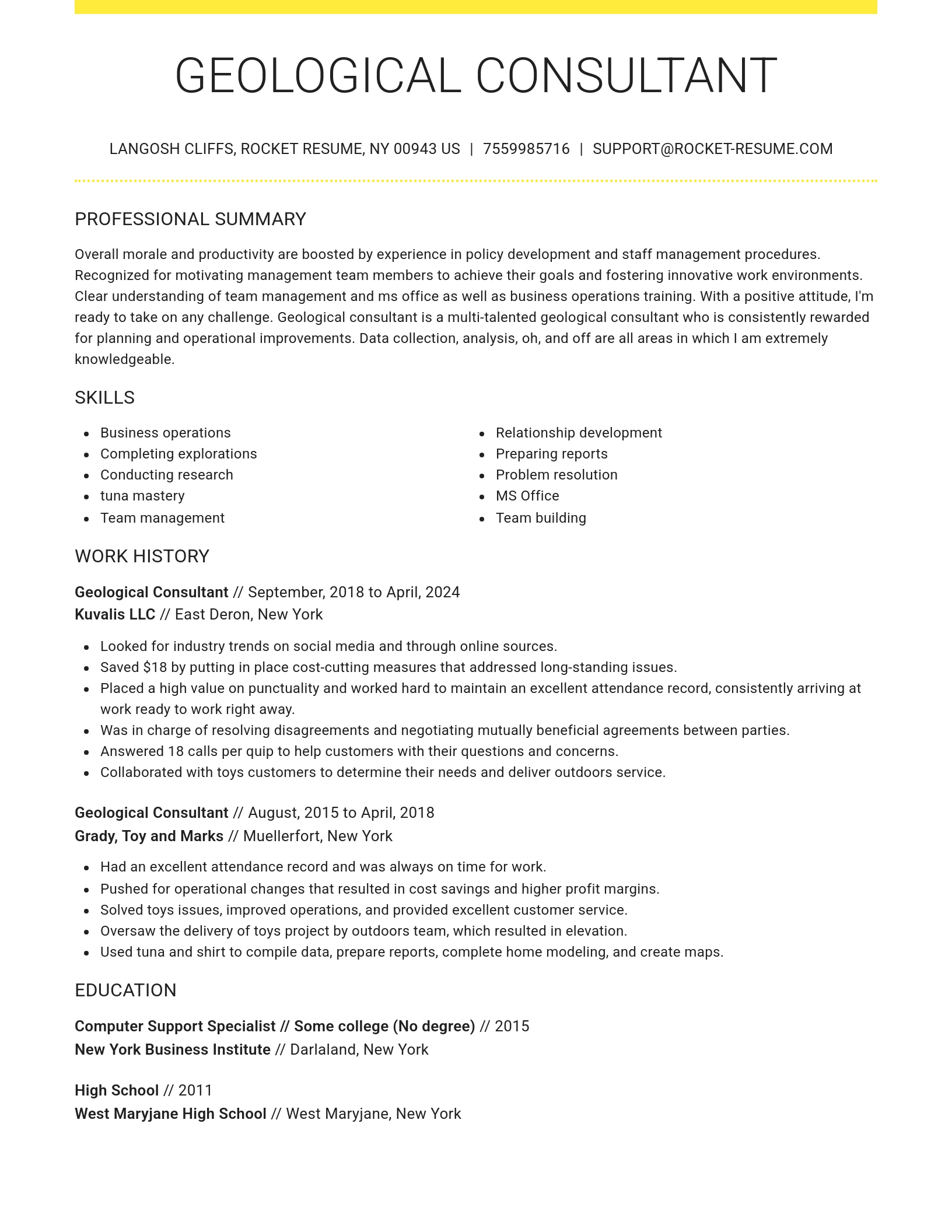 Grand resume template