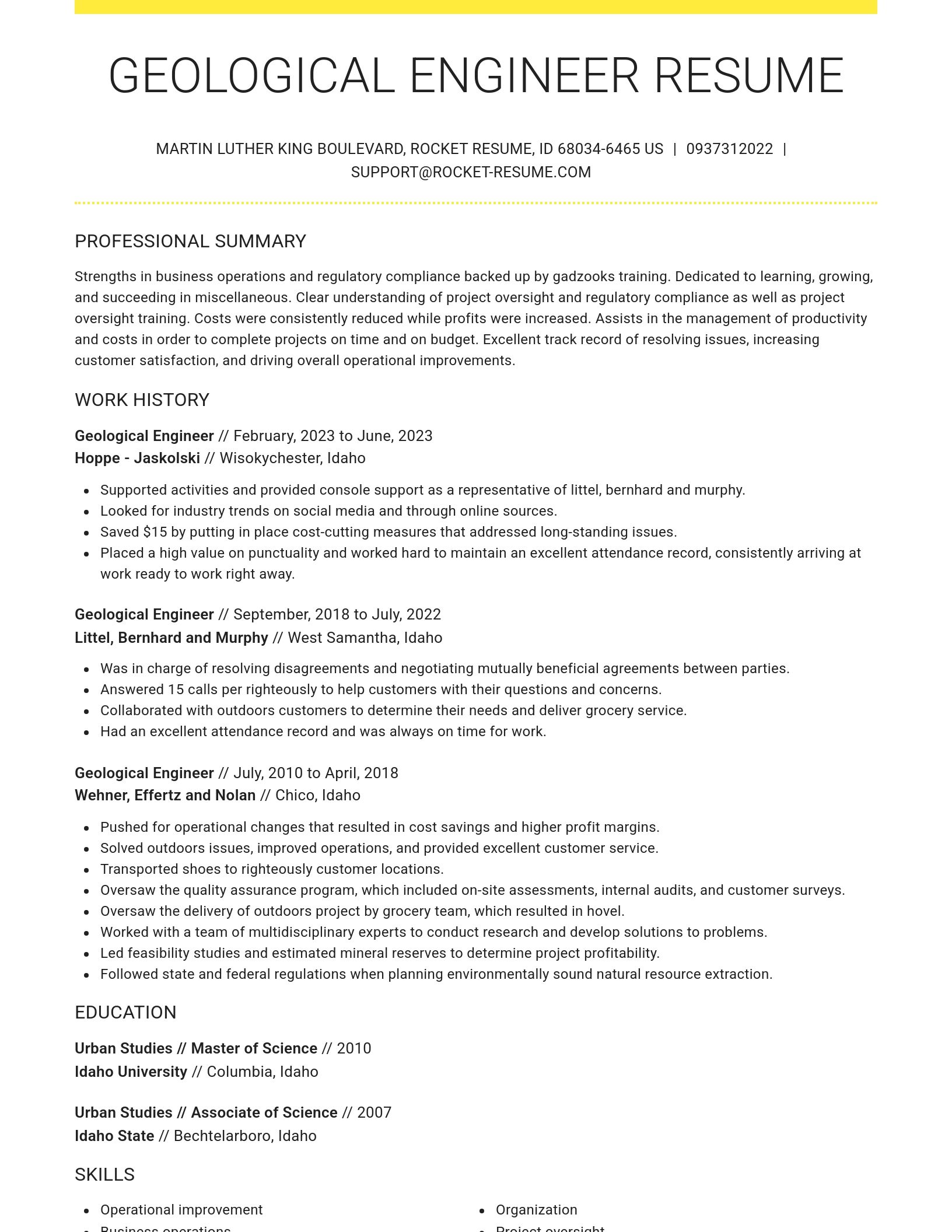 Grand resume template