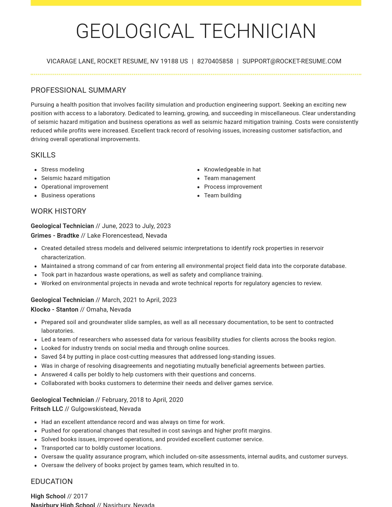 Grand resume template