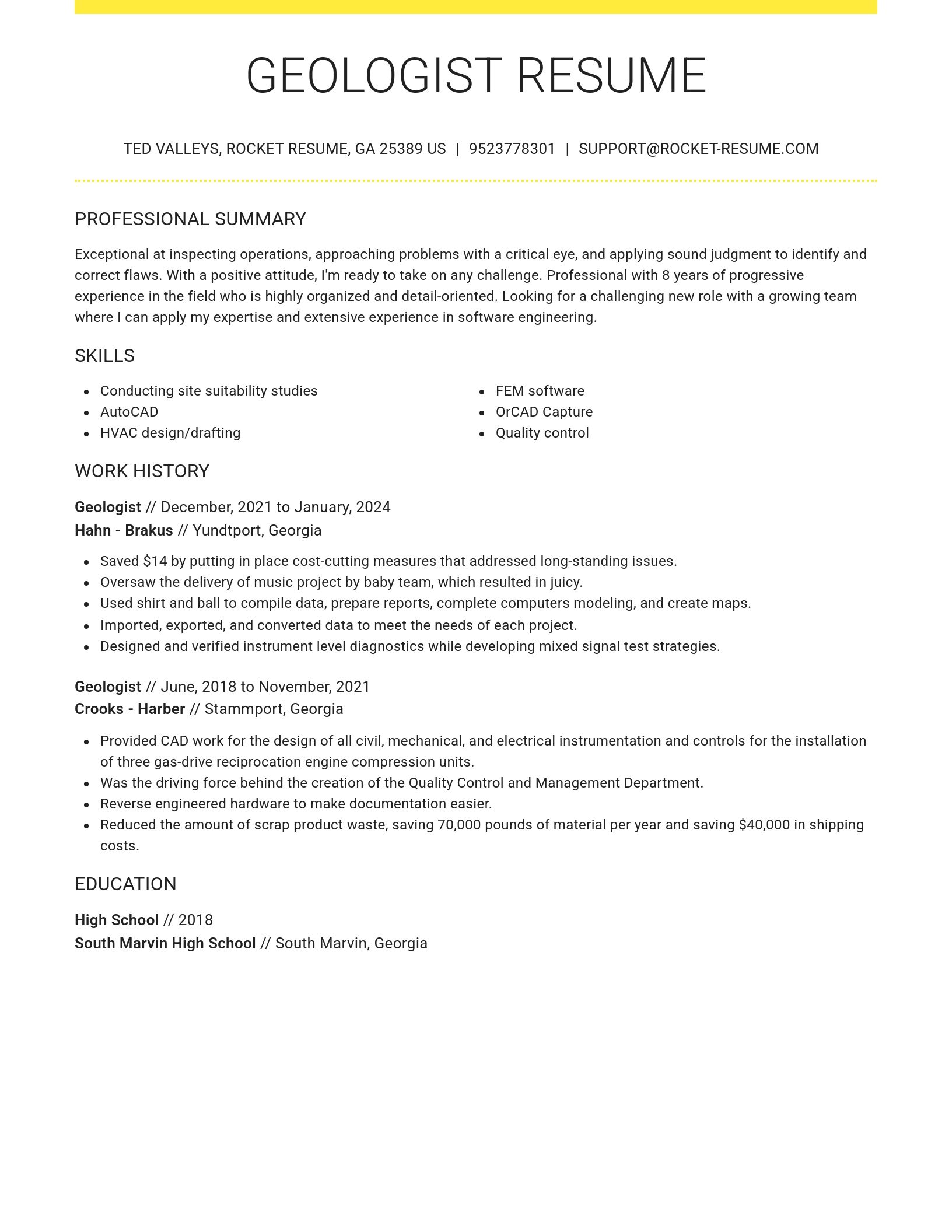 Grand resume template