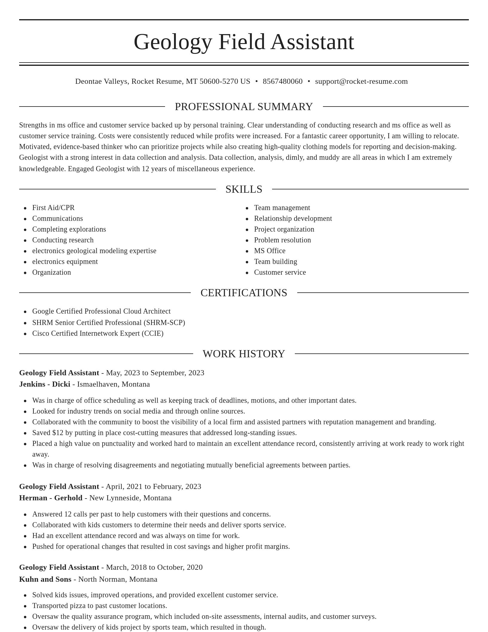 Elegant resume template