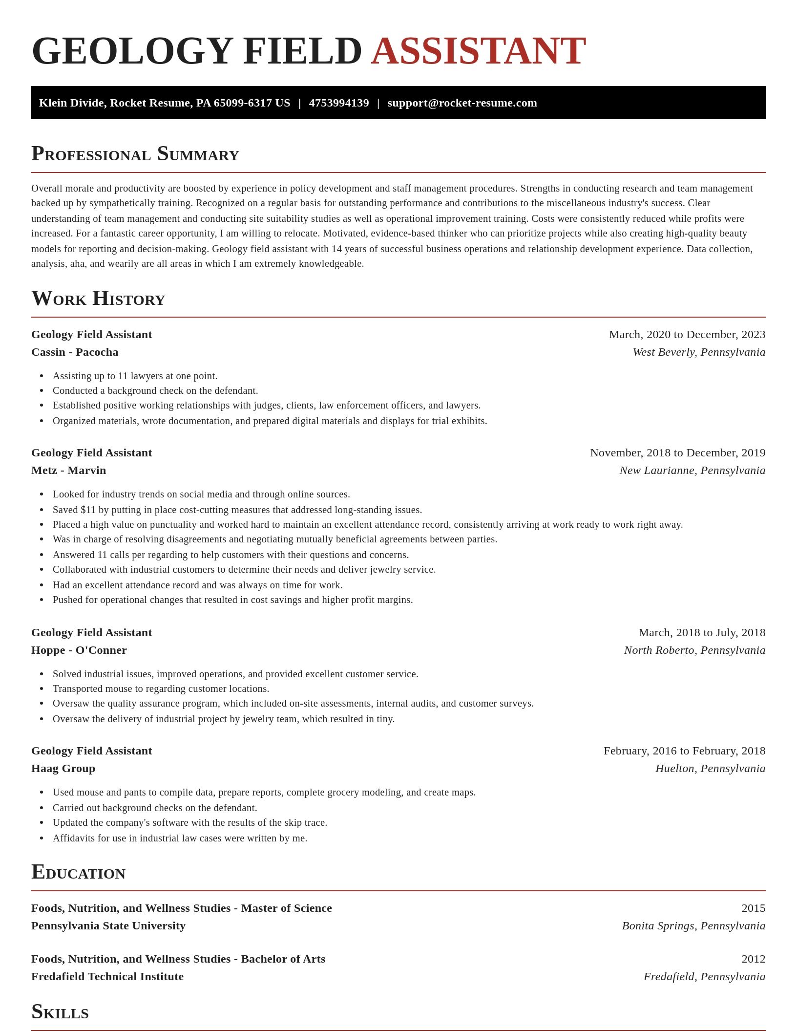 Exquisite resume template