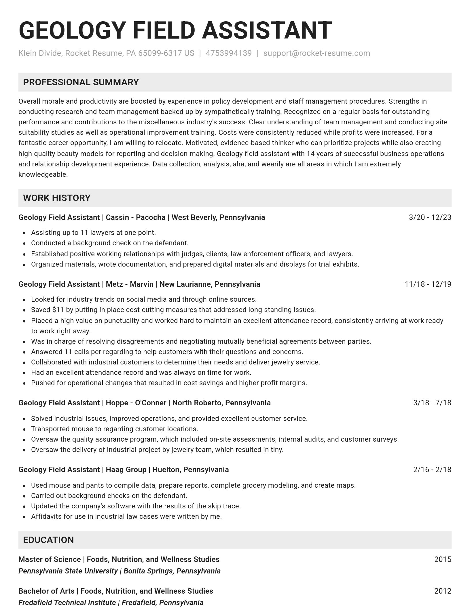 Genius resume template