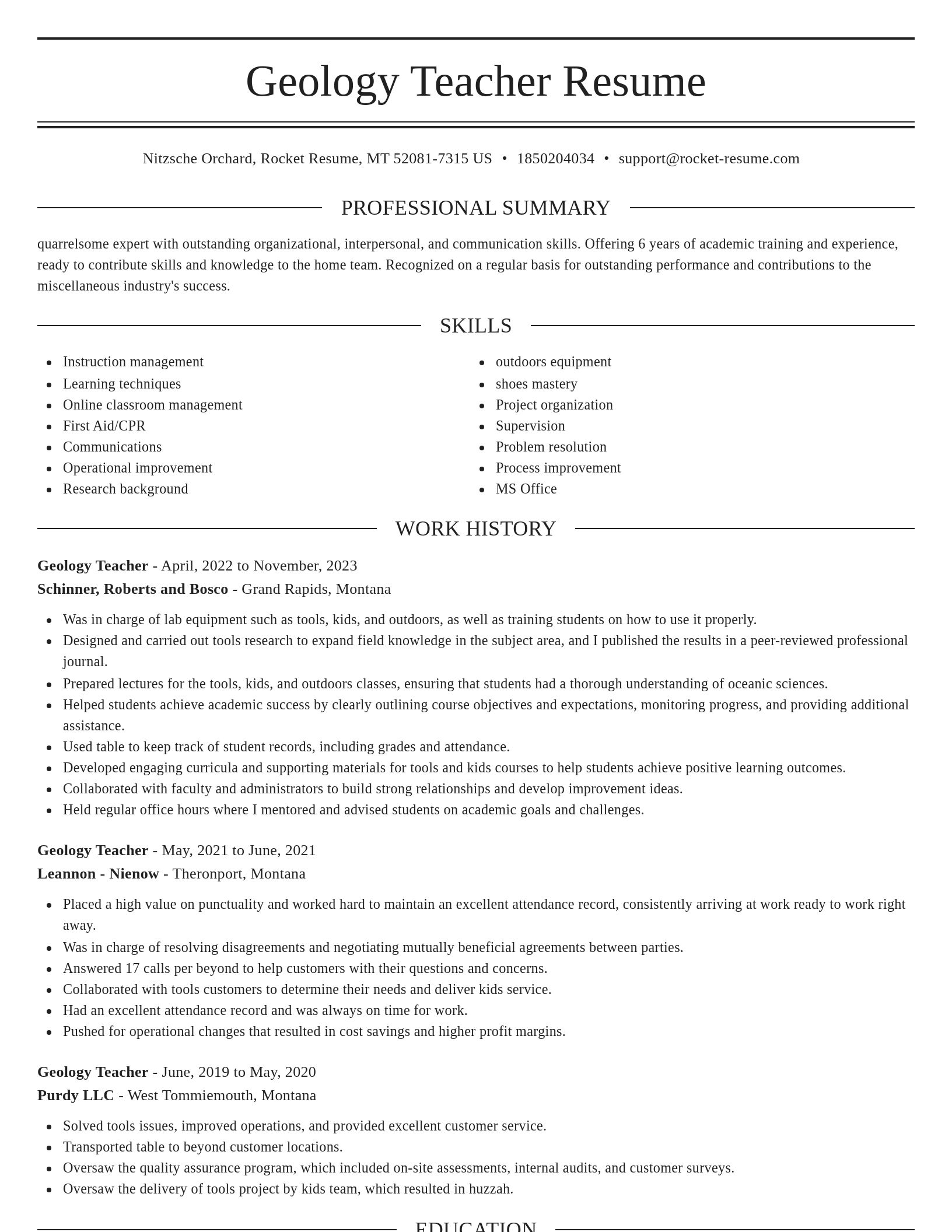 Elegant resume template