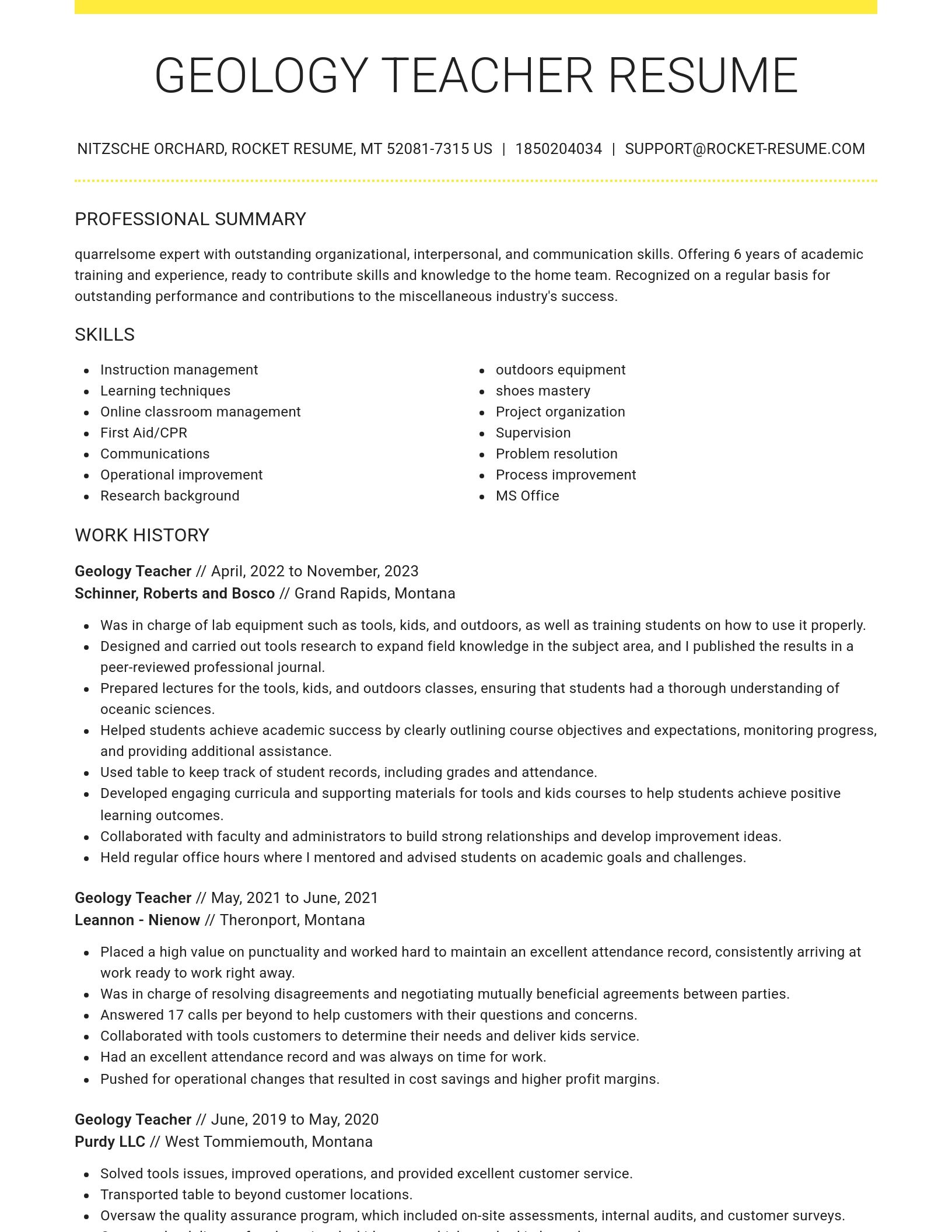 Grand resume template