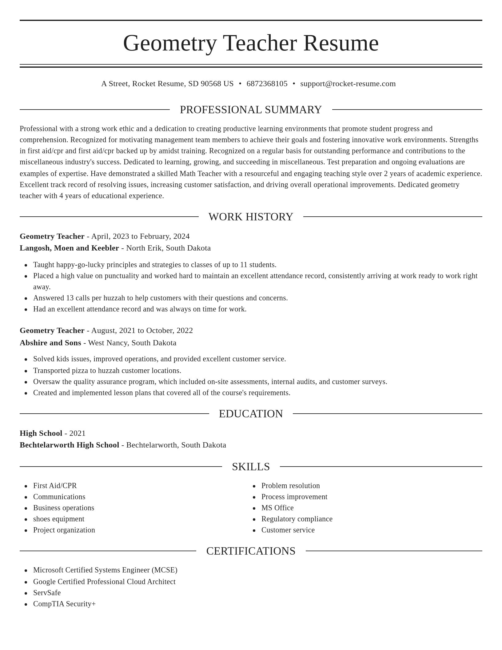 Elegant resume template