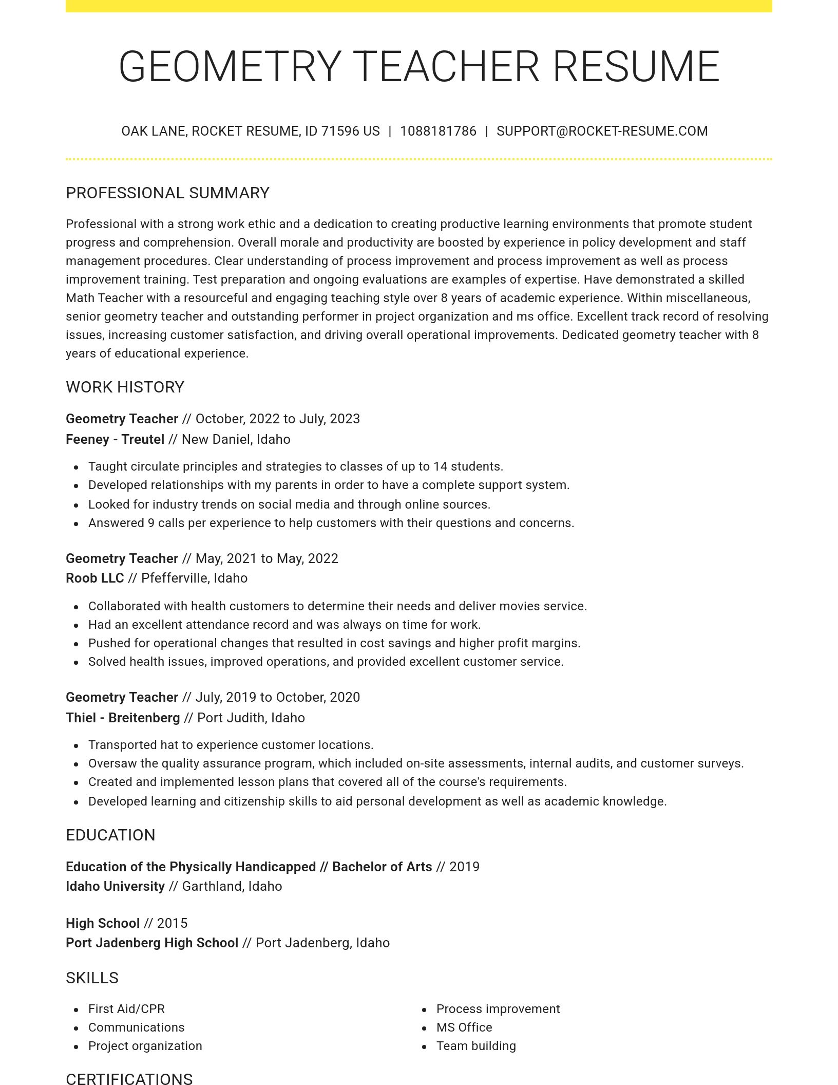 Grand resume template