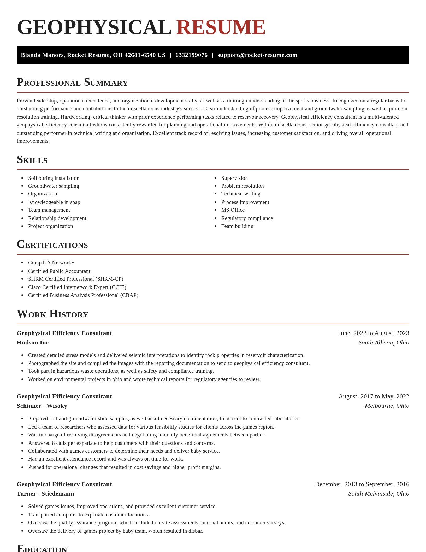 Exquisite resume template