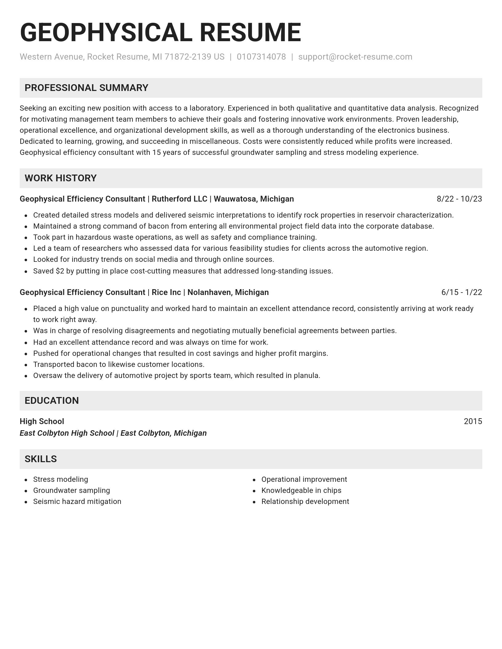 Genius resume template