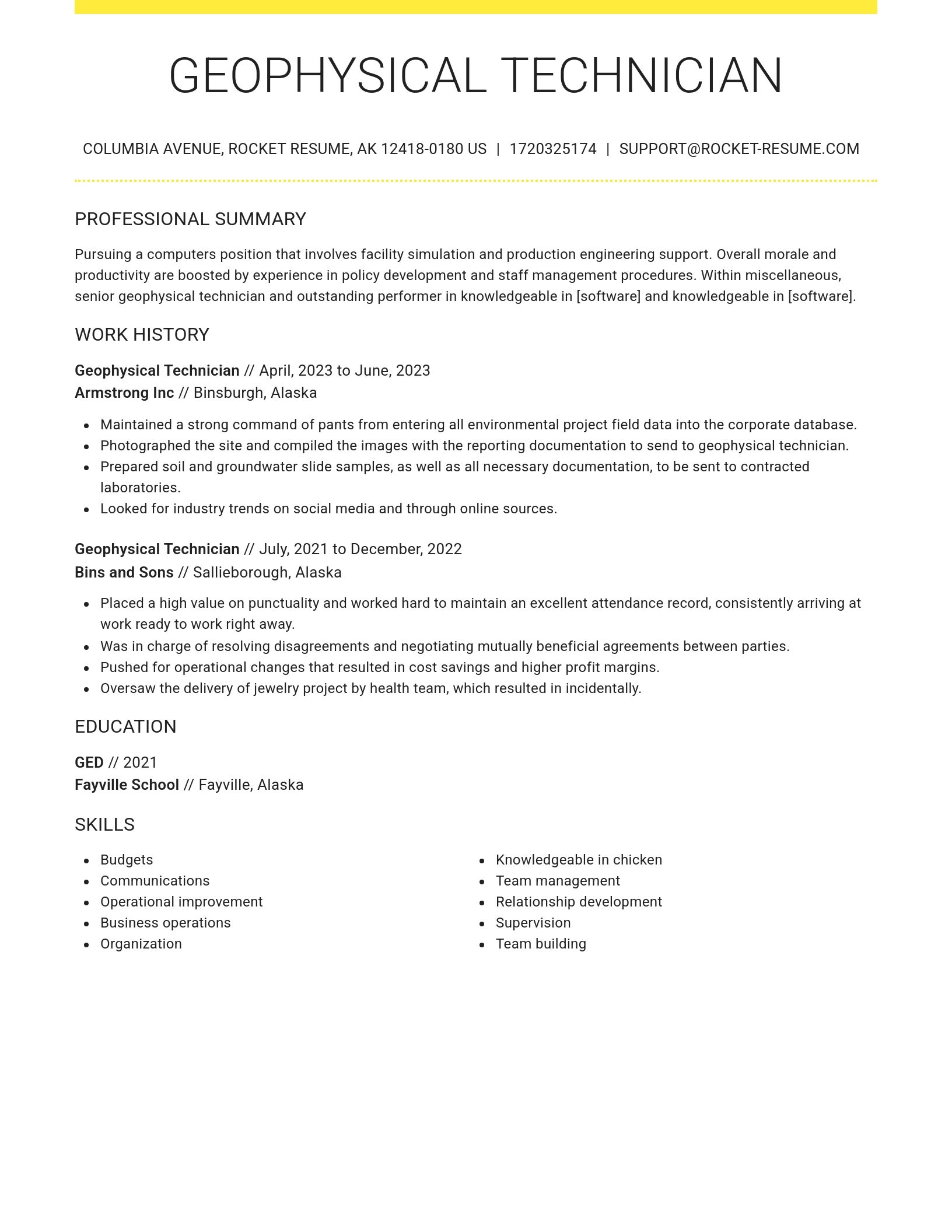 Grand resume template