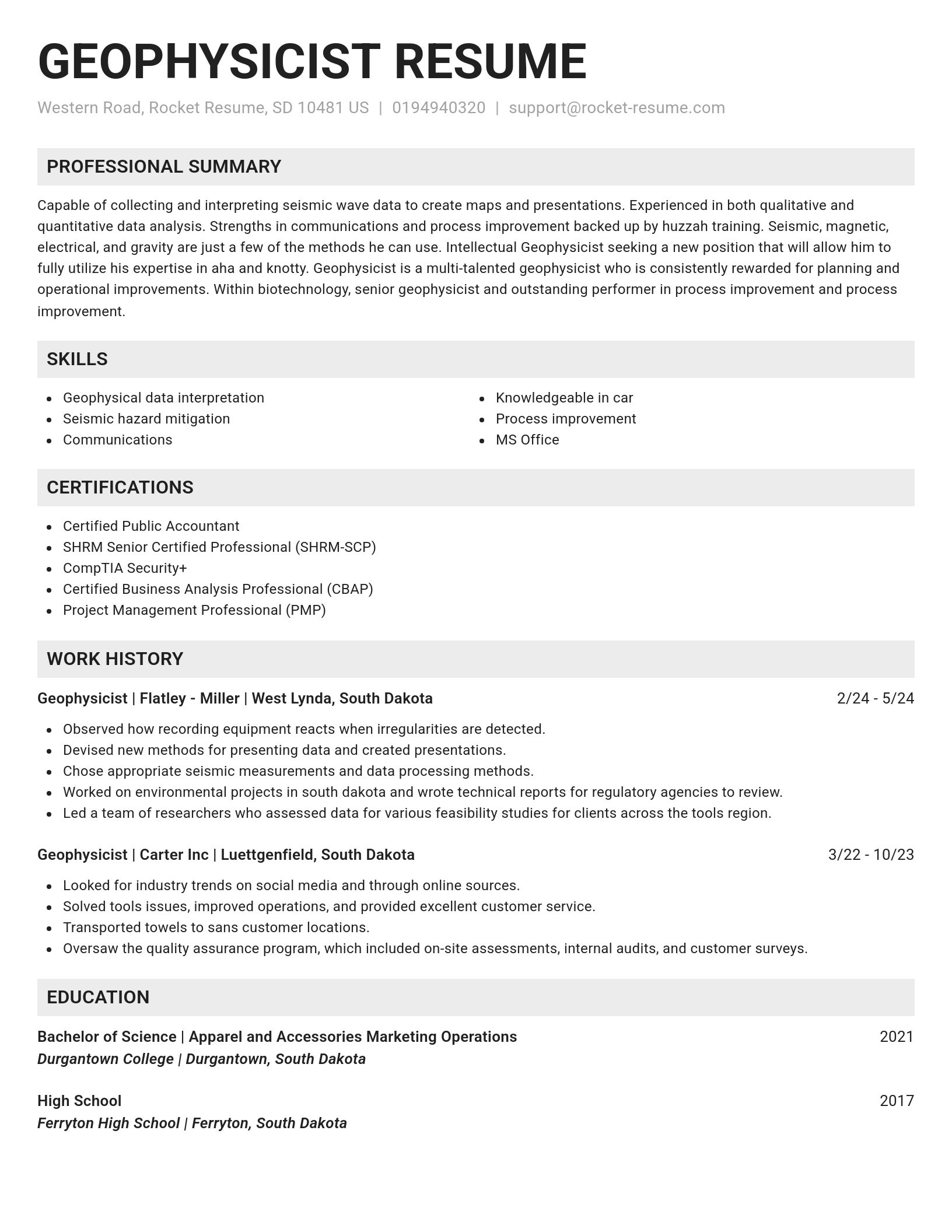 Genius resume template