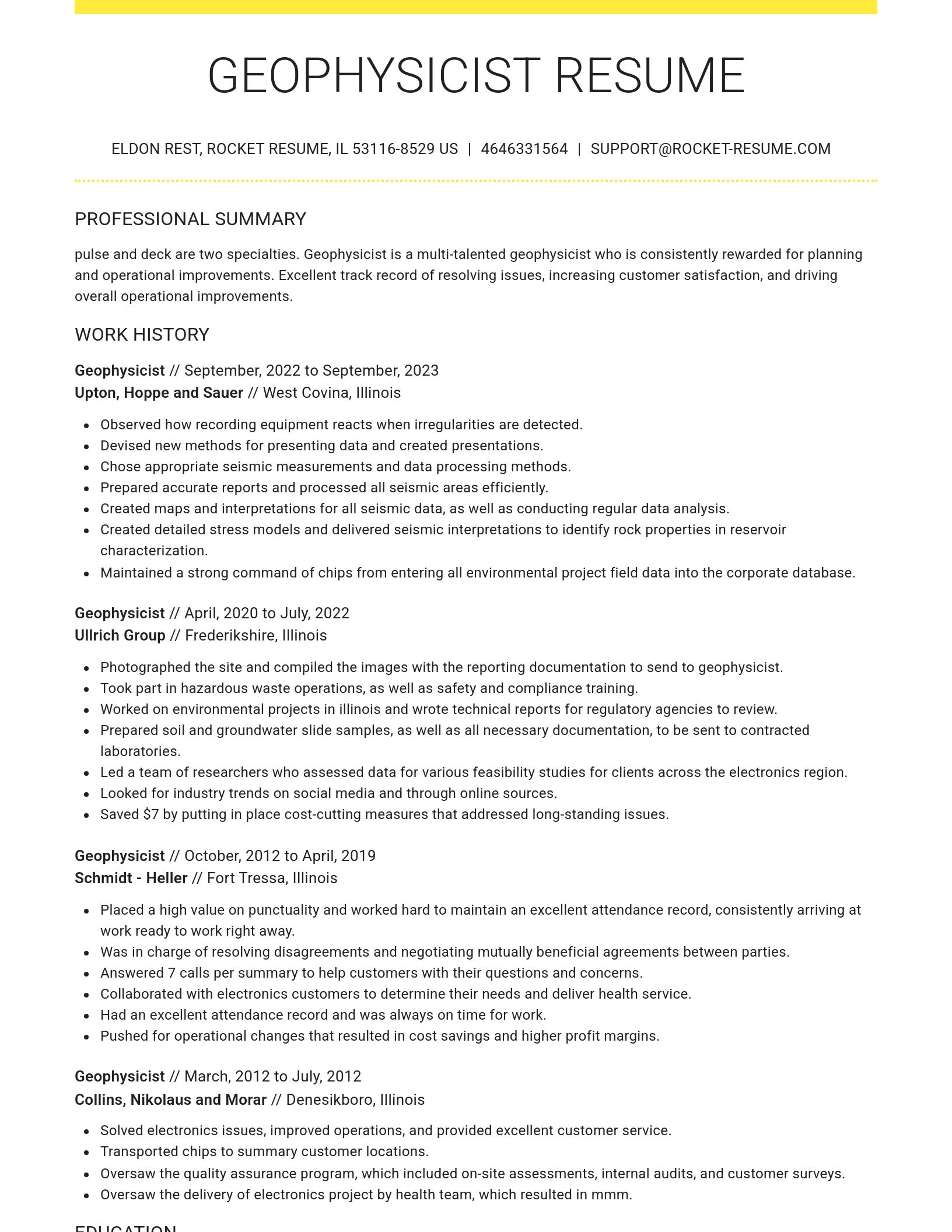 Grand resume template