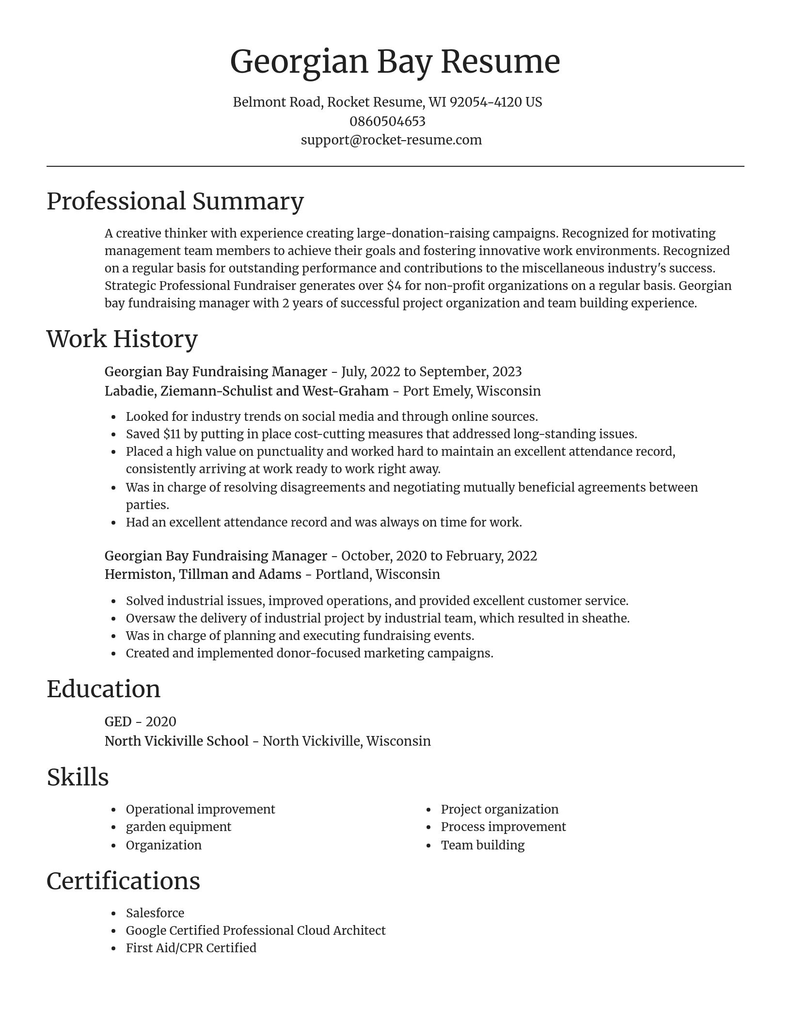 Focal Point resume template