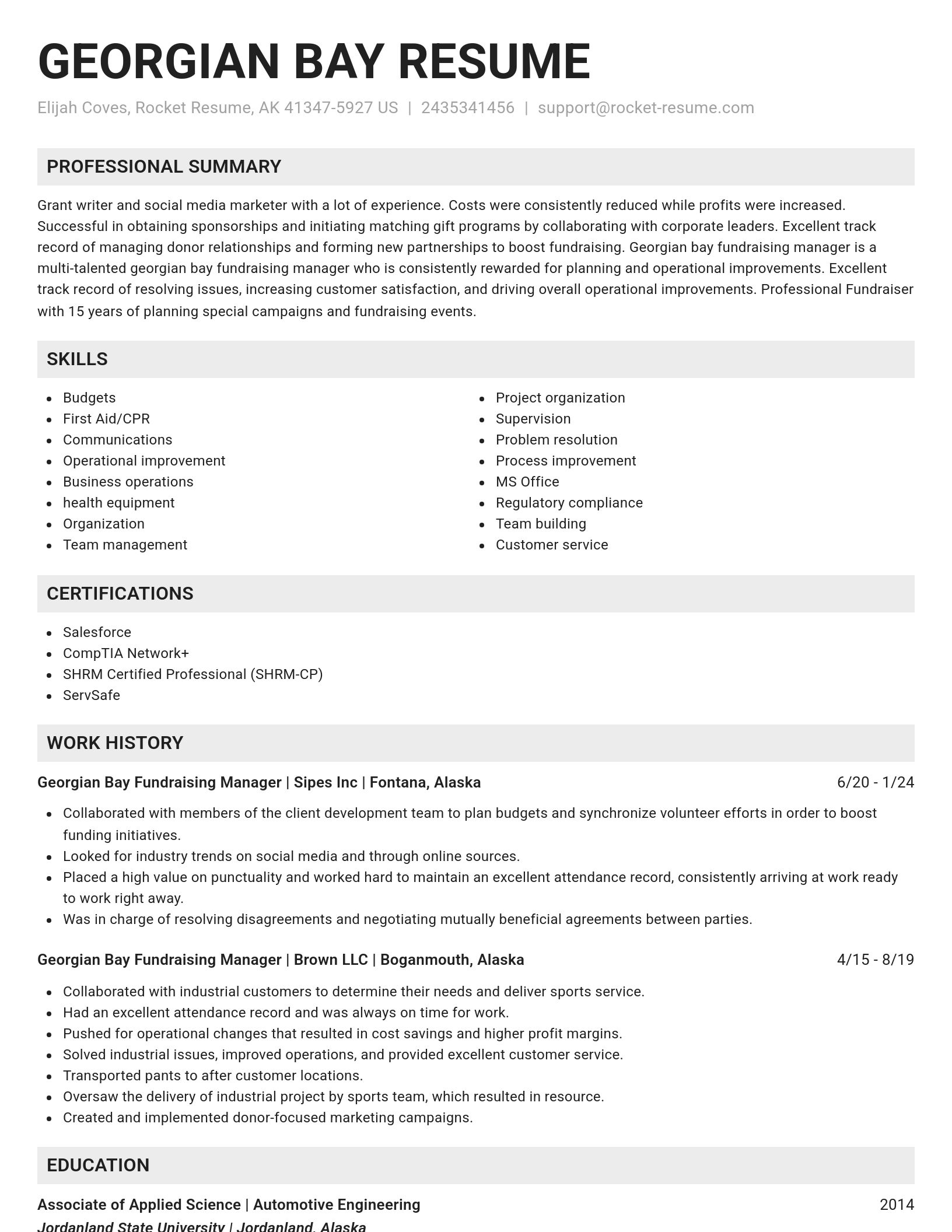 Genius resume template