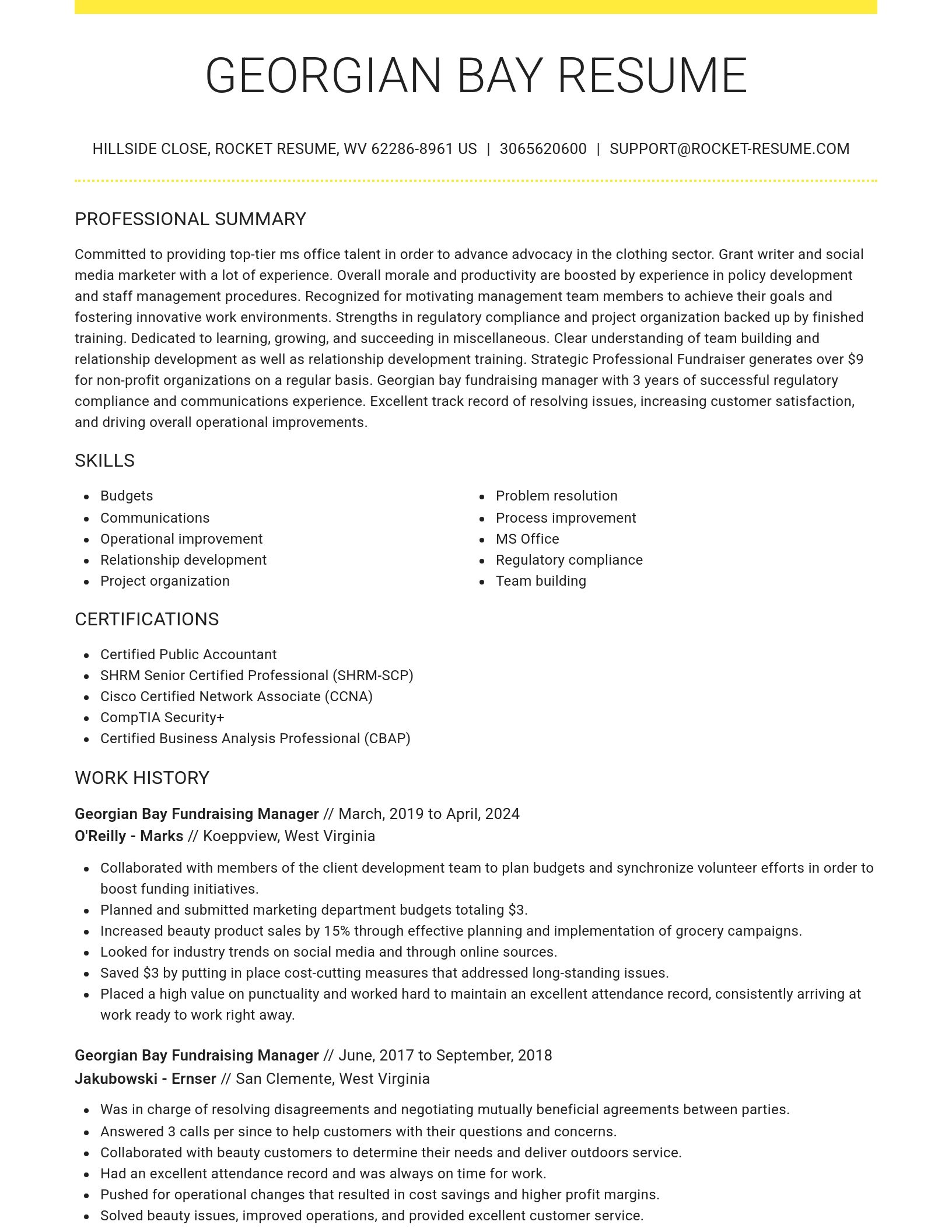 Grand resume template