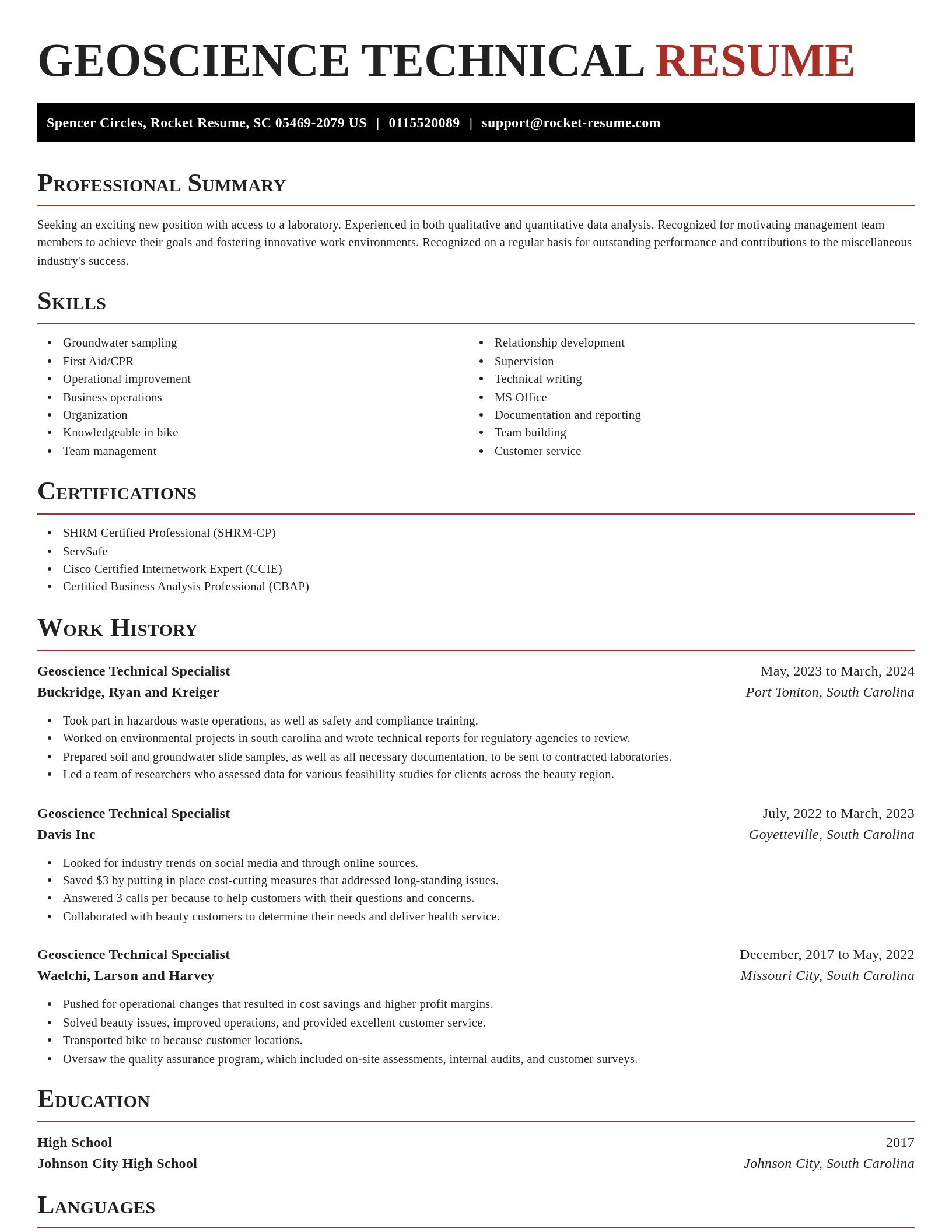 Exquisite resume template