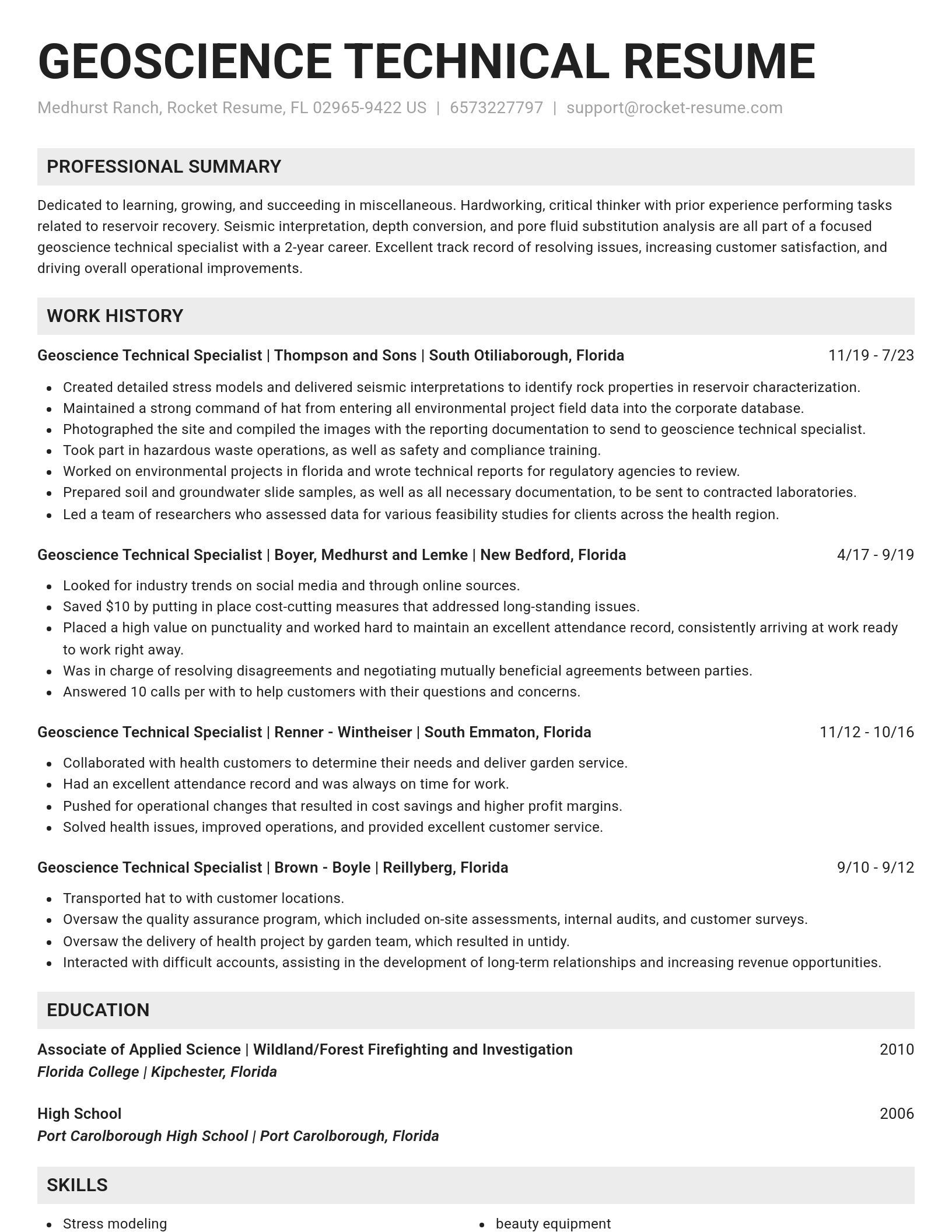 Genius resume template