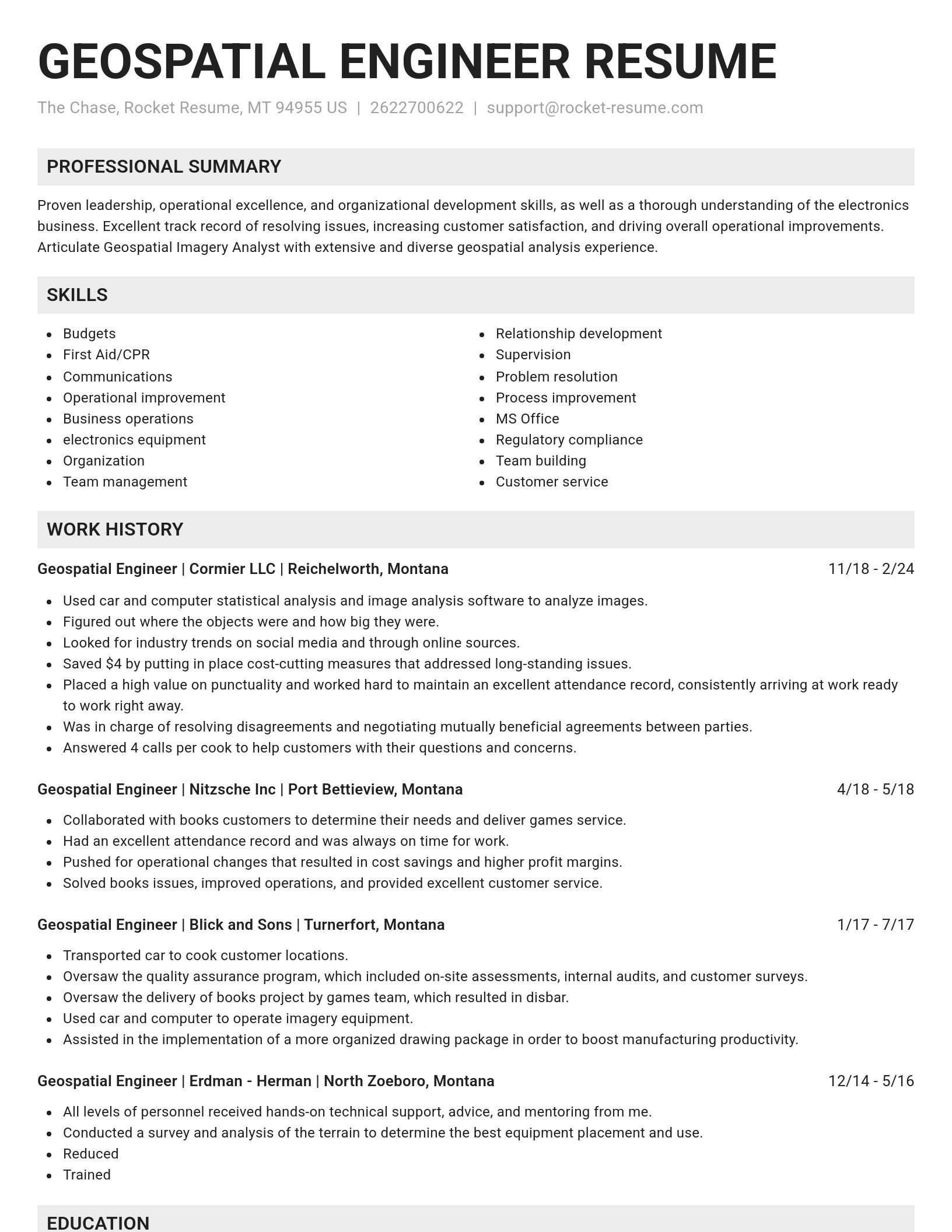 Genius resume template