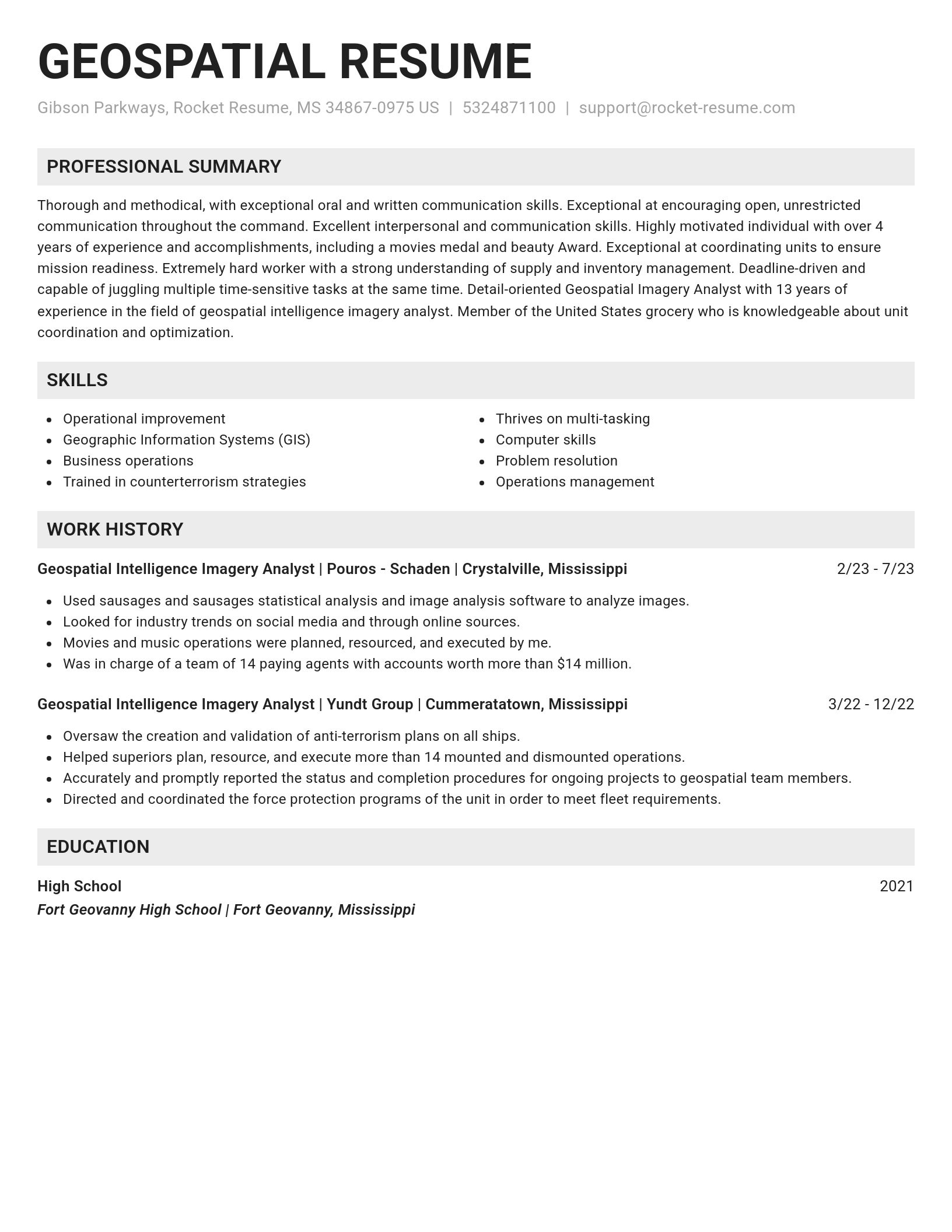 Genius resume template