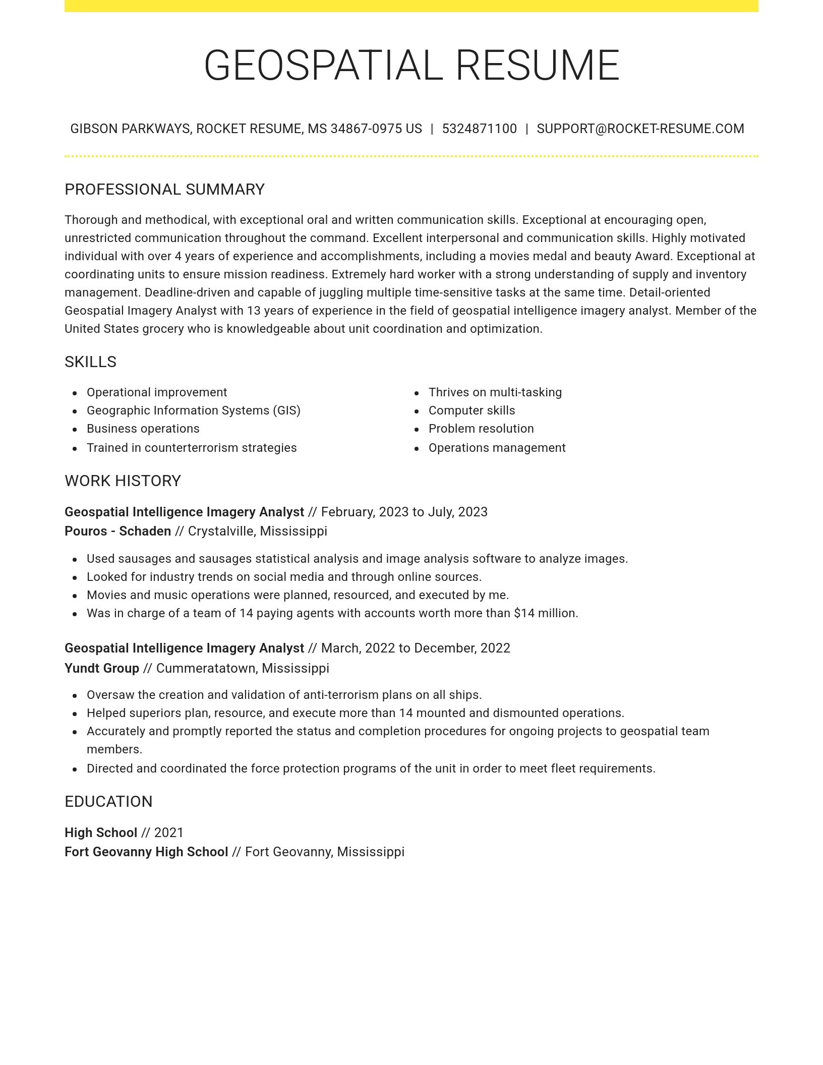 Grand resume template