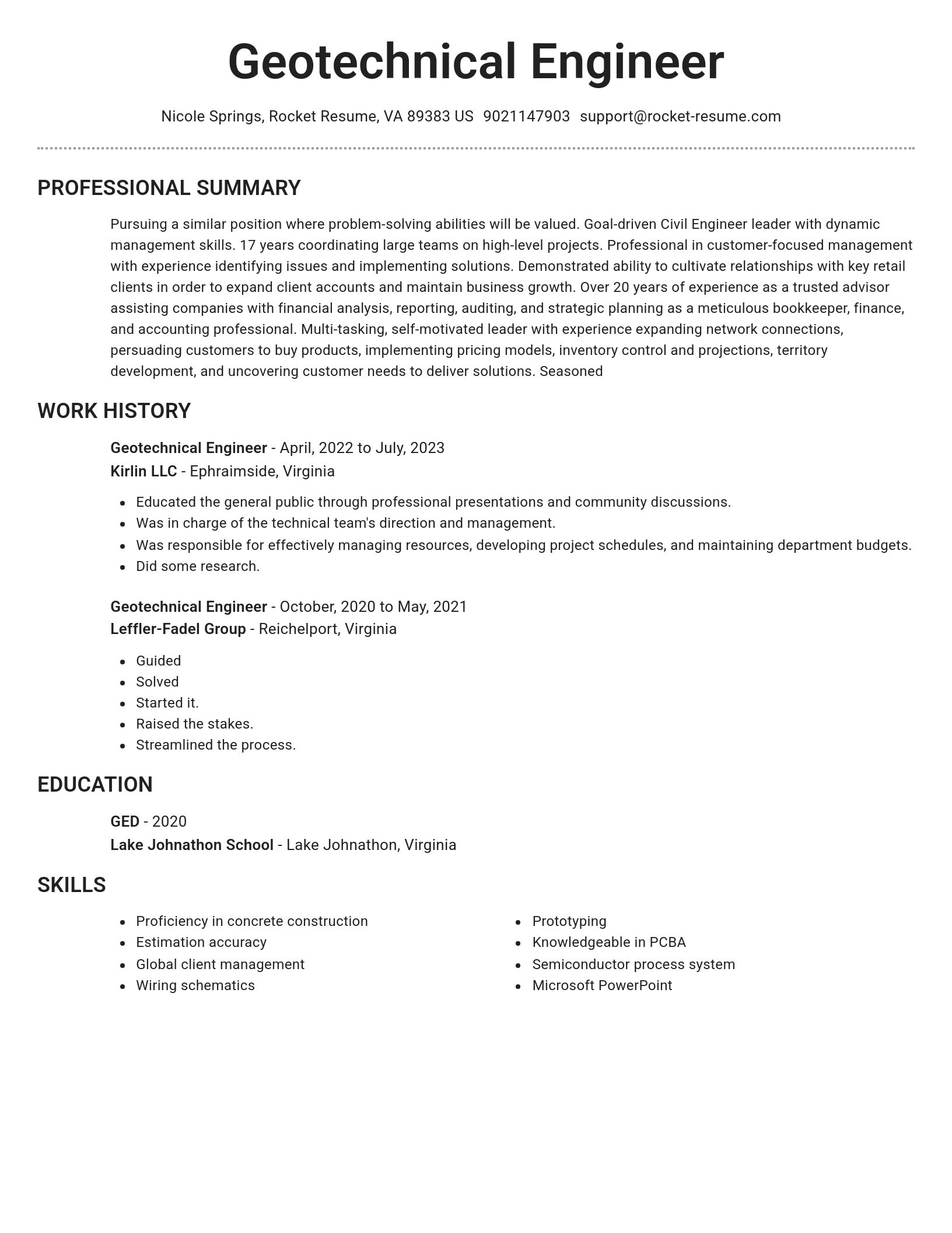 Brilliant resume template