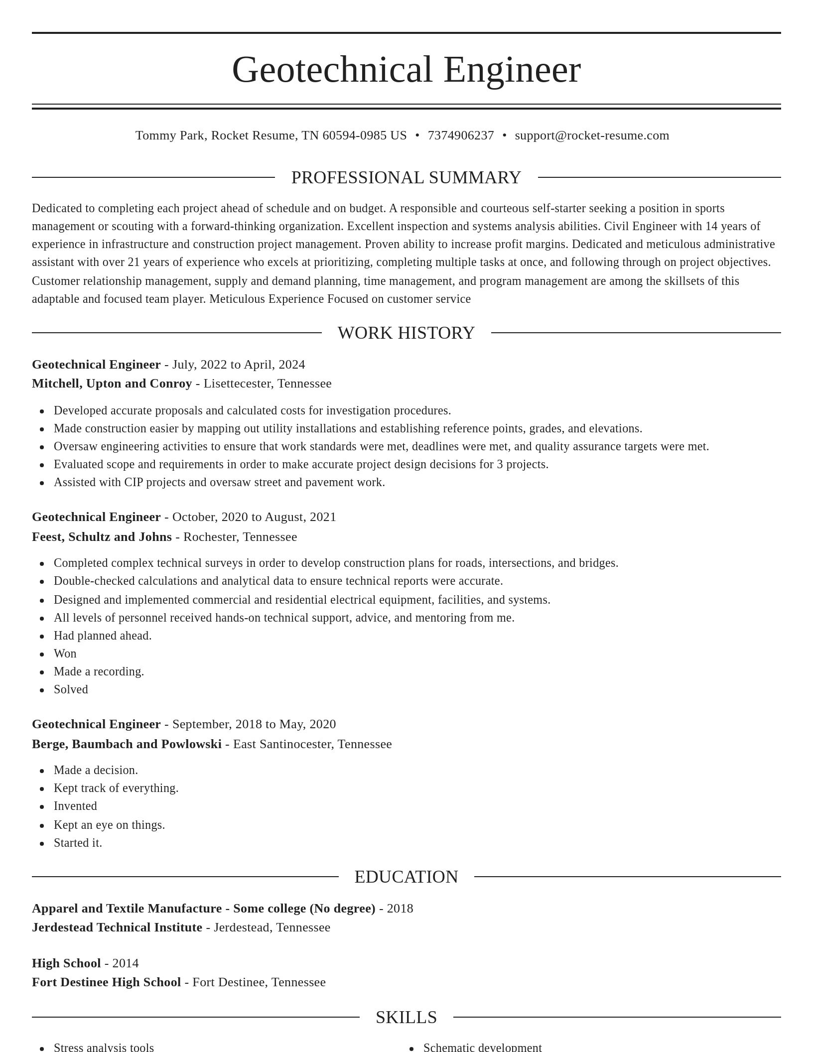 Elegant resume template
