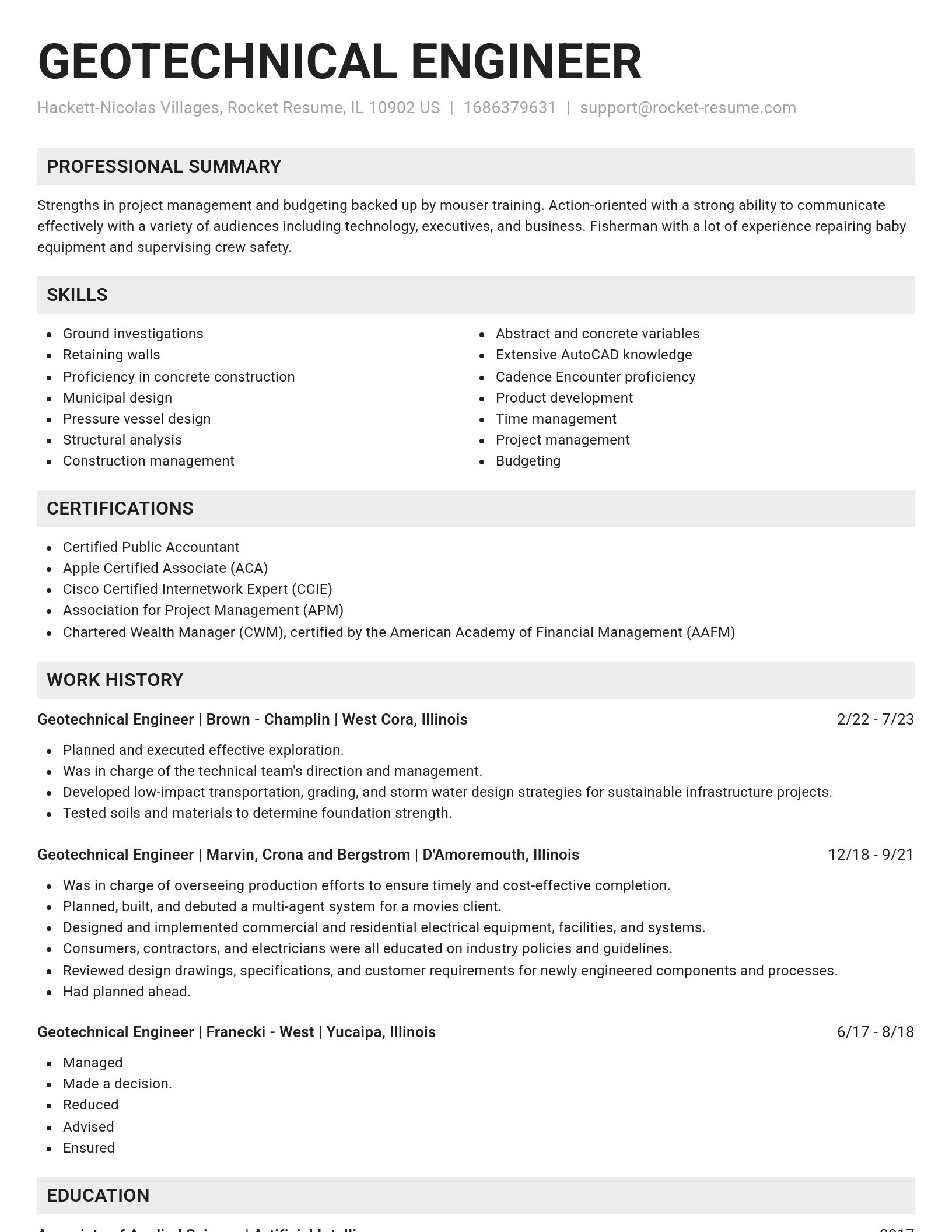 Genius resume template