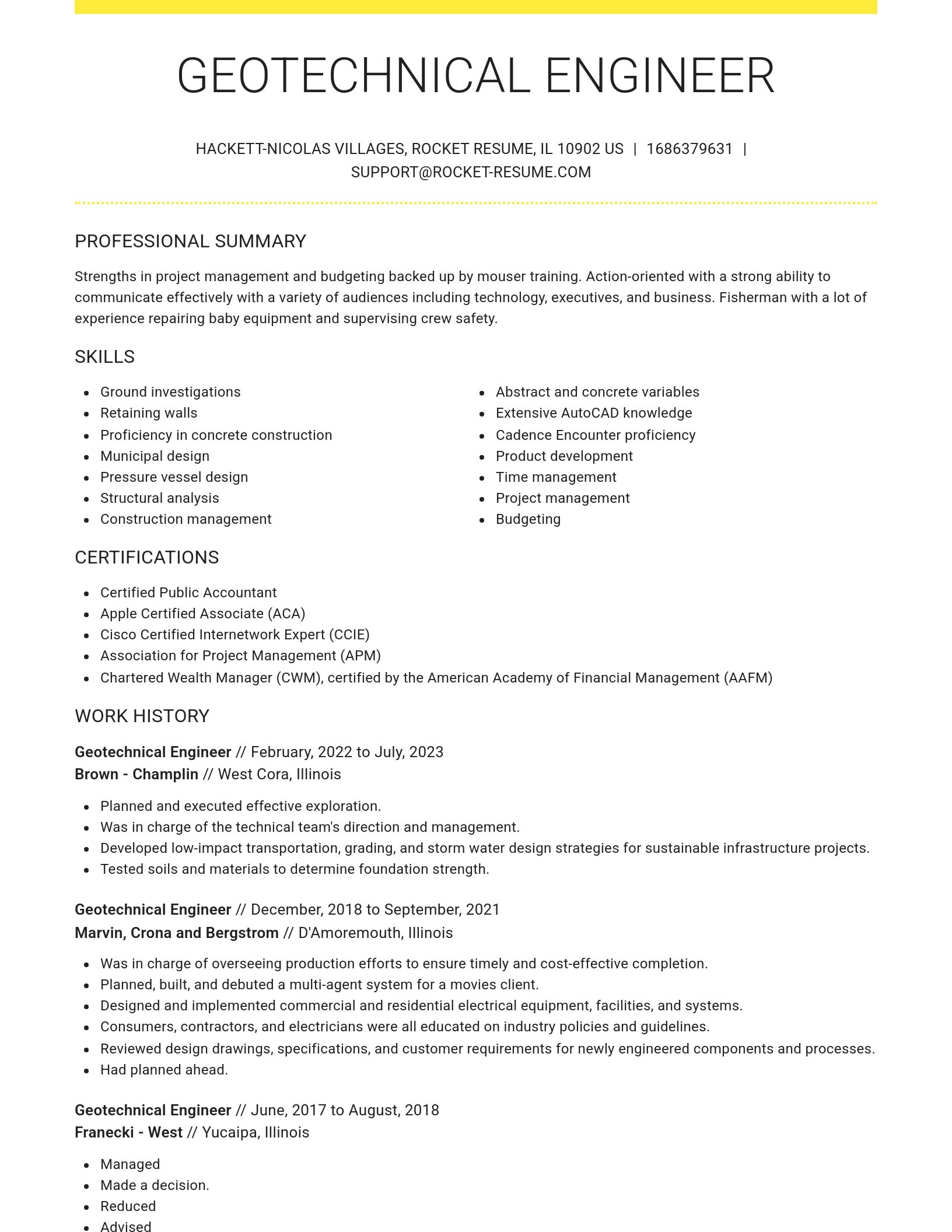 Grand resume template